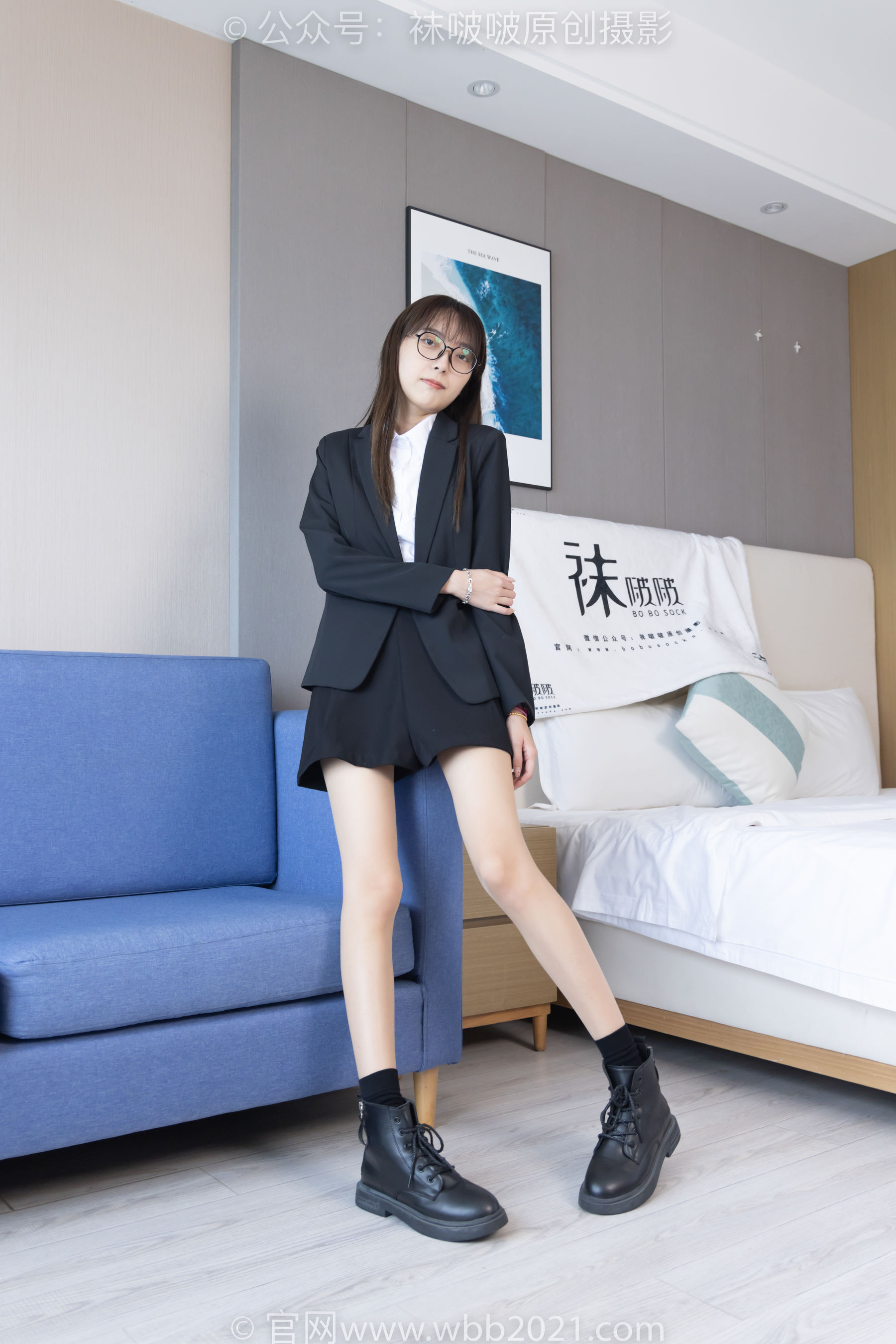 BoBoSocks袜啵啵 No.280 稚予 - 马丁靴、高跟鞋、黑棉袜、肉丝