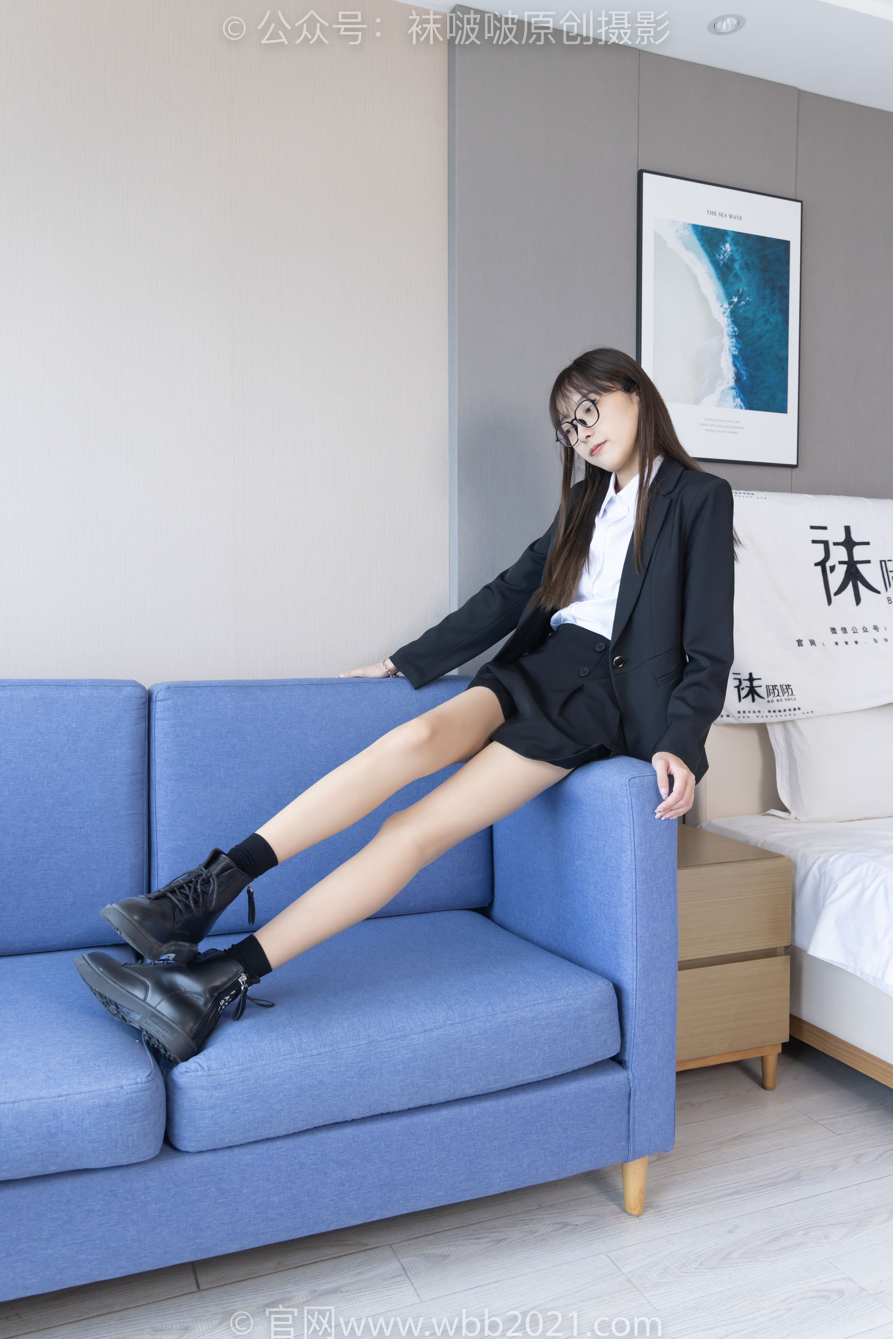 BoBoSocks袜啵啵 No.280 稚予 - 马丁靴、高跟鞋、黑棉袜、肉丝