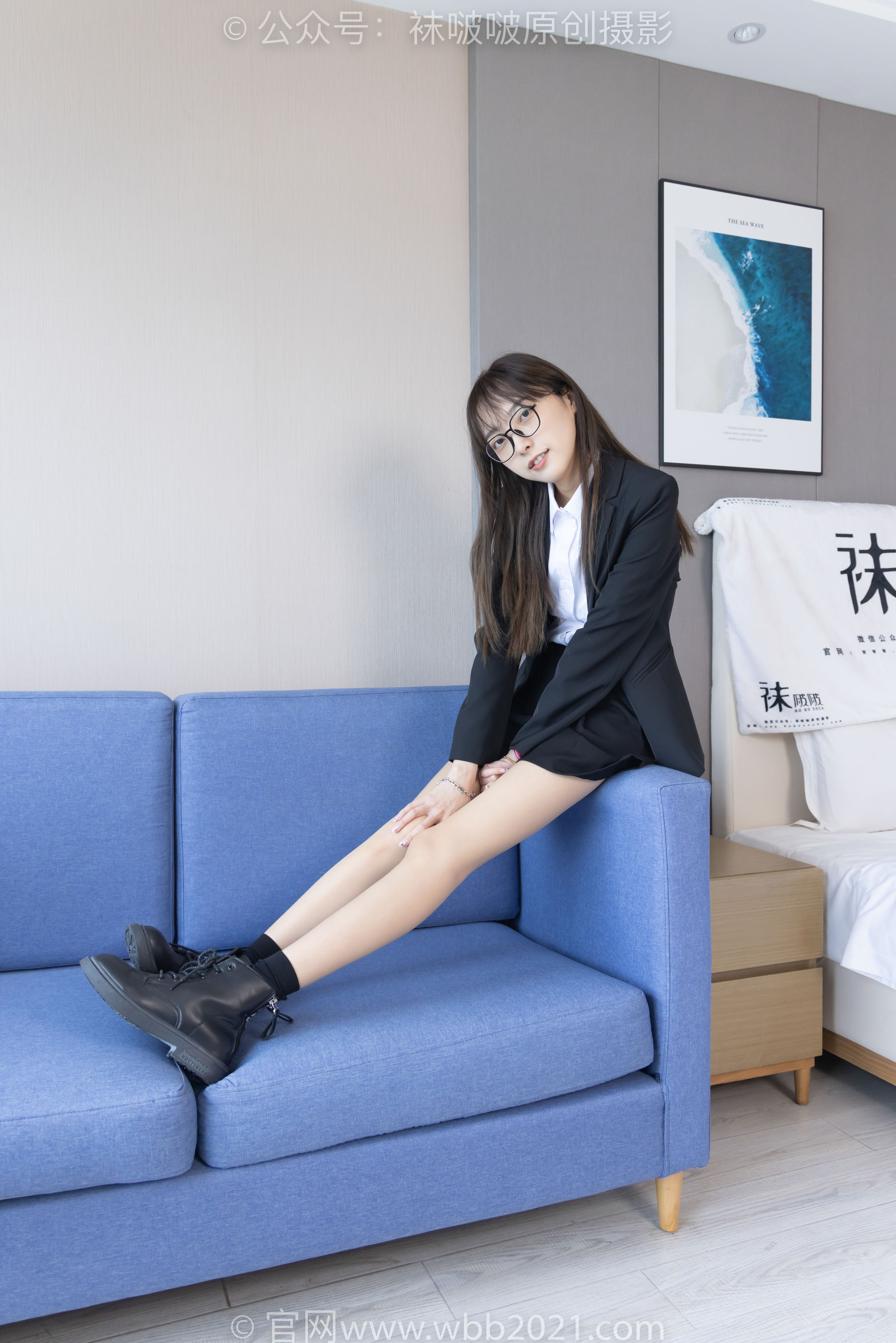 BoBoSocks袜啵啵 No.280 稚予 - 马丁靴、高跟鞋、黑棉袜、肉丝
