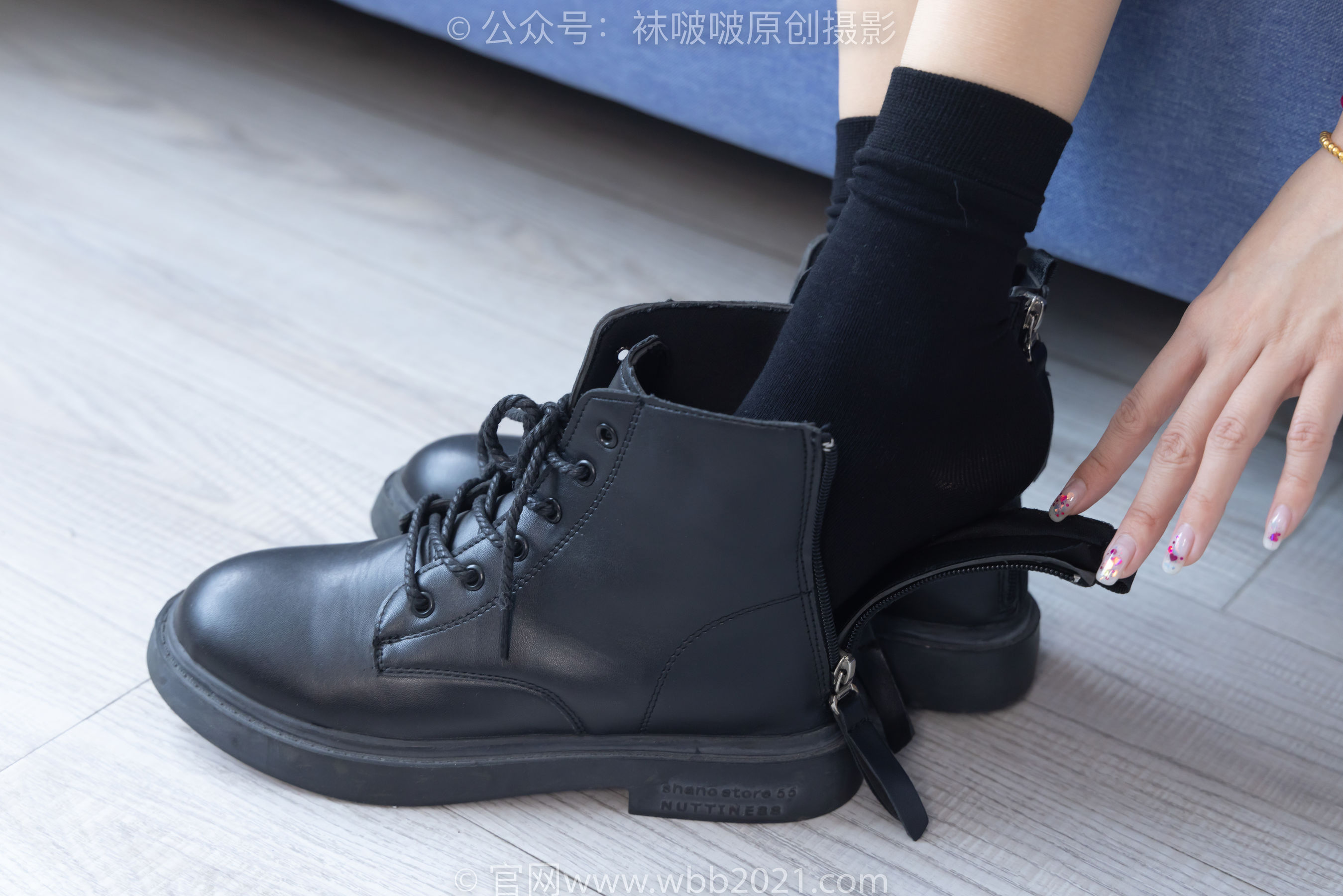BoBoSocks袜啵啵 No.280 稚予 - 马丁靴、高跟鞋、黑棉袜、肉丝