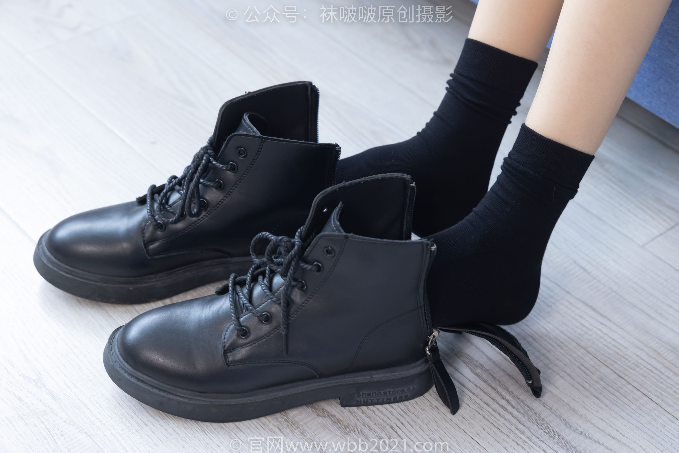 BoBoSocks袜啵啵 No.280 稚予 - 马丁靴、高跟鞋、黑棉袜、肉丝