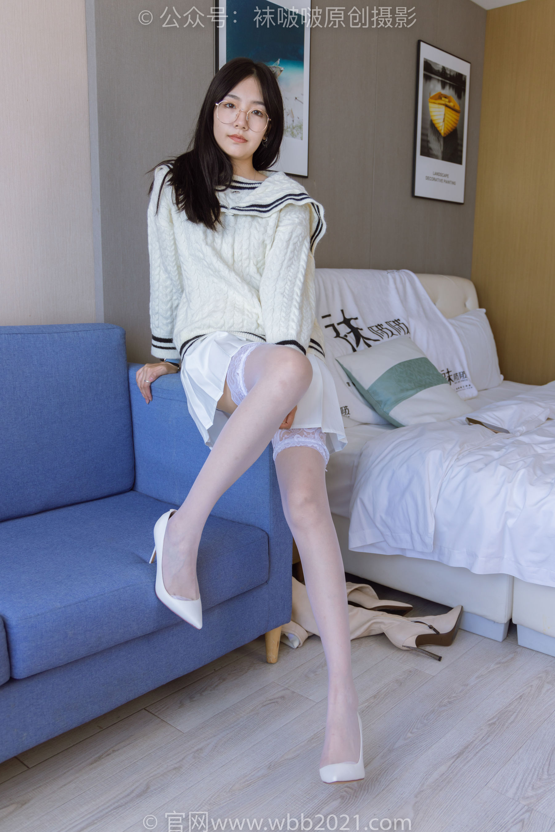 BoBoSocks袜啵啵 No.282 小甜豆 - 长靴、高跟鞋、白丝大腿袜