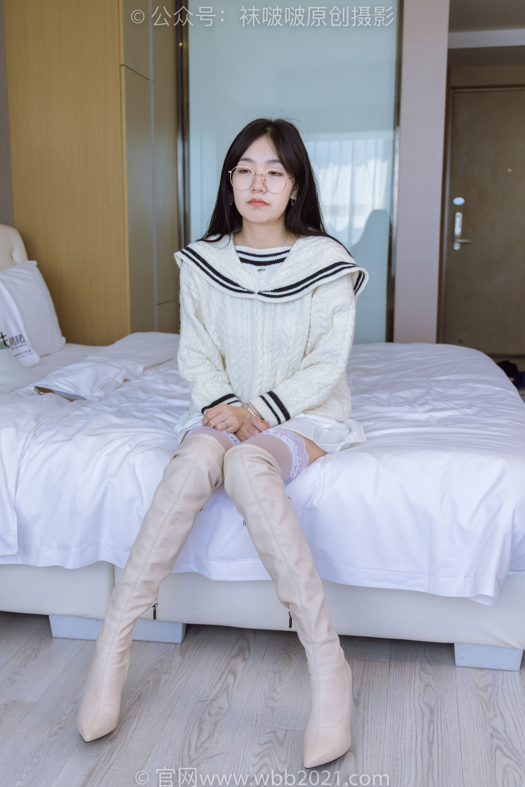 BoBoSocks袜啵啵 No.282 小甜豆 - 长靴、高跟鞋、白丝大腿袜