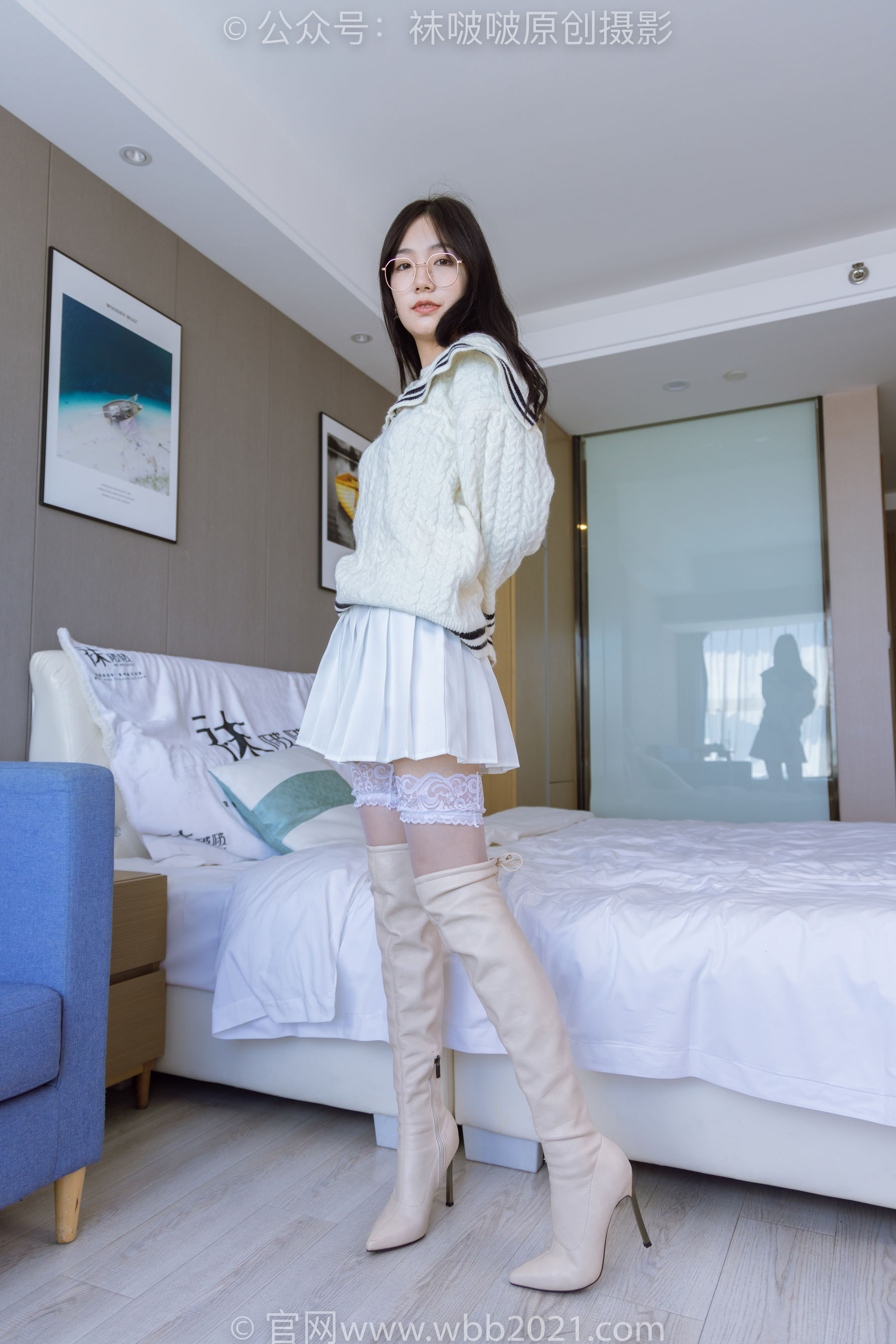 BoBoSocks袜啵啵 No.282 小甜豆 - 长靴、高跟鞋、白丝大腿袜