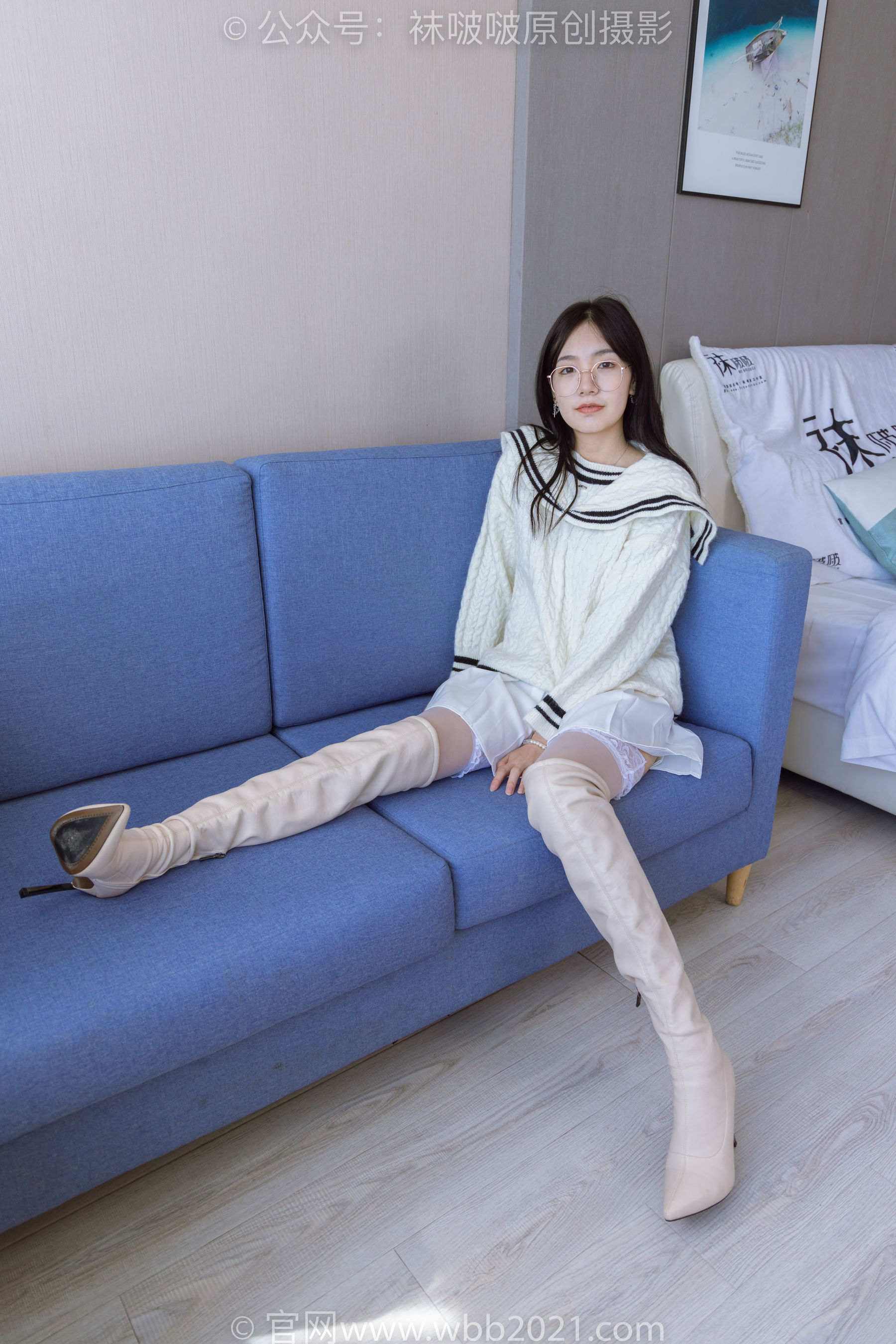 BoBoSocks袜啵啵 No.282 小甜豆 - 长靴、高跟鞋、白丝大腿袜