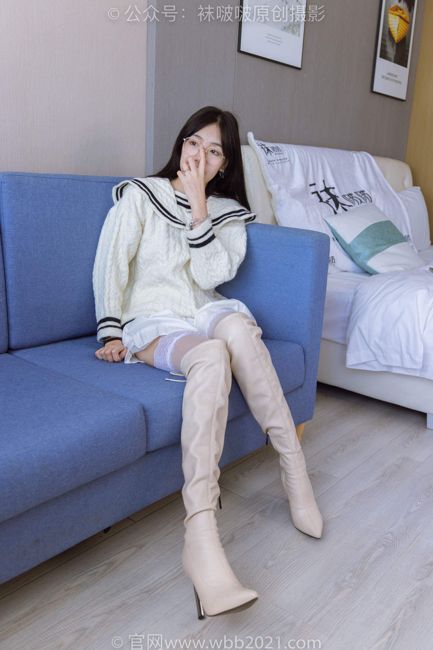 BoBoSocks袜啵啵 No.282 小甜豆 - 长靴、高跟鞋、白丝大腿袜