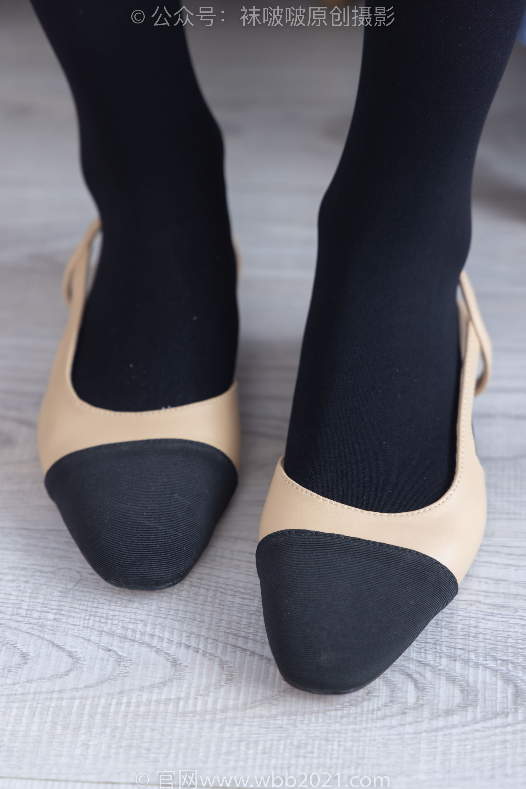 BoBoSocks袜啵啵 No.292 奶油 - 两双平底鞋、厚黑丝、厚肉丝