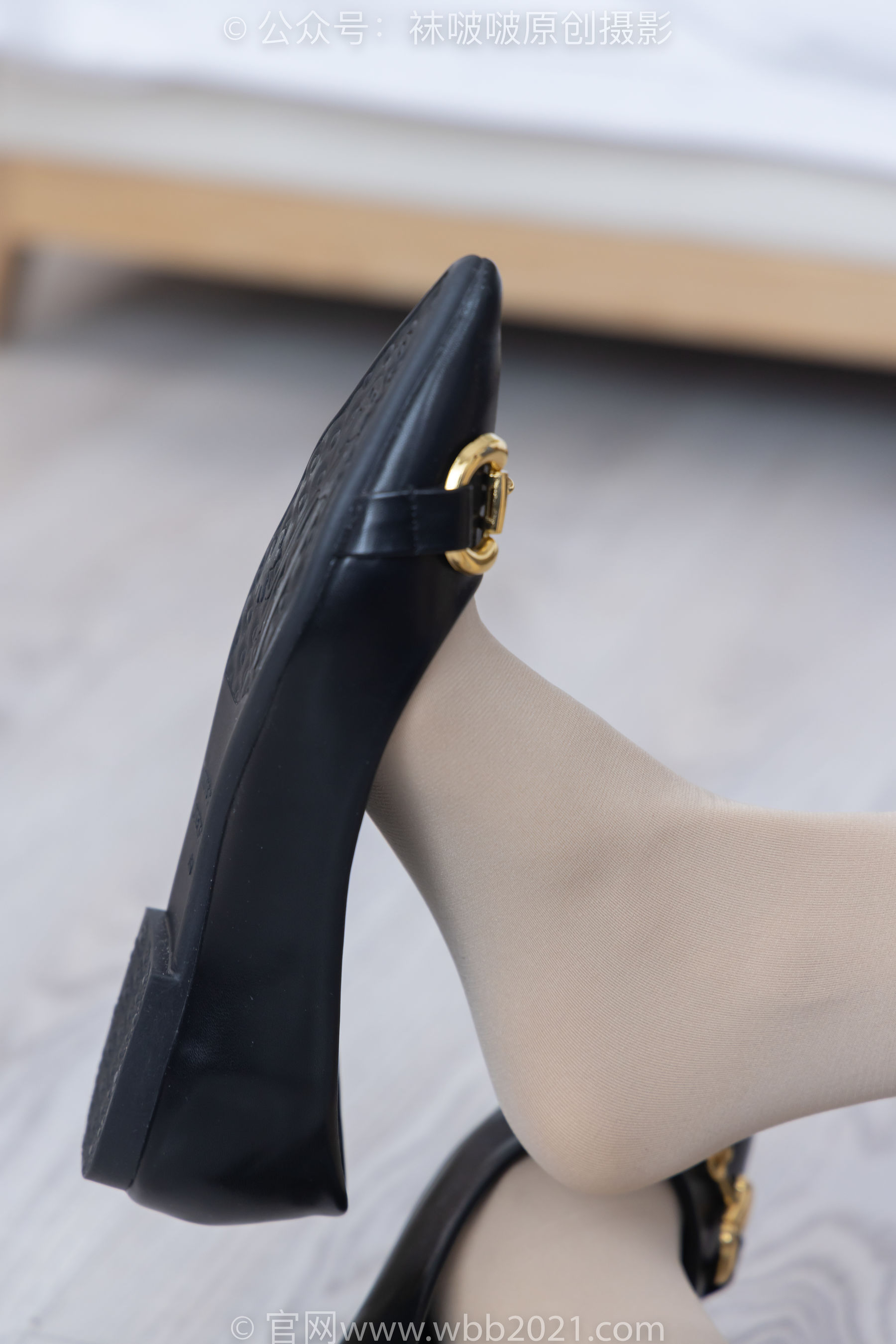 BoBoSocks袜啵啵 No.292 奶油 - 两双平底鞋、厚黑丝、厚肉丝