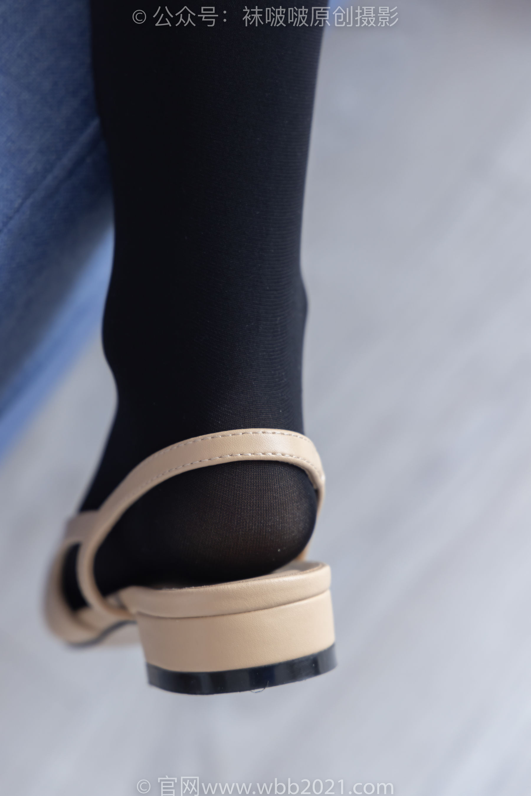 BoBoSocks袜啵啵 No.292 奶油 - 两双平底鞋、厚黑丝、厚肉丝