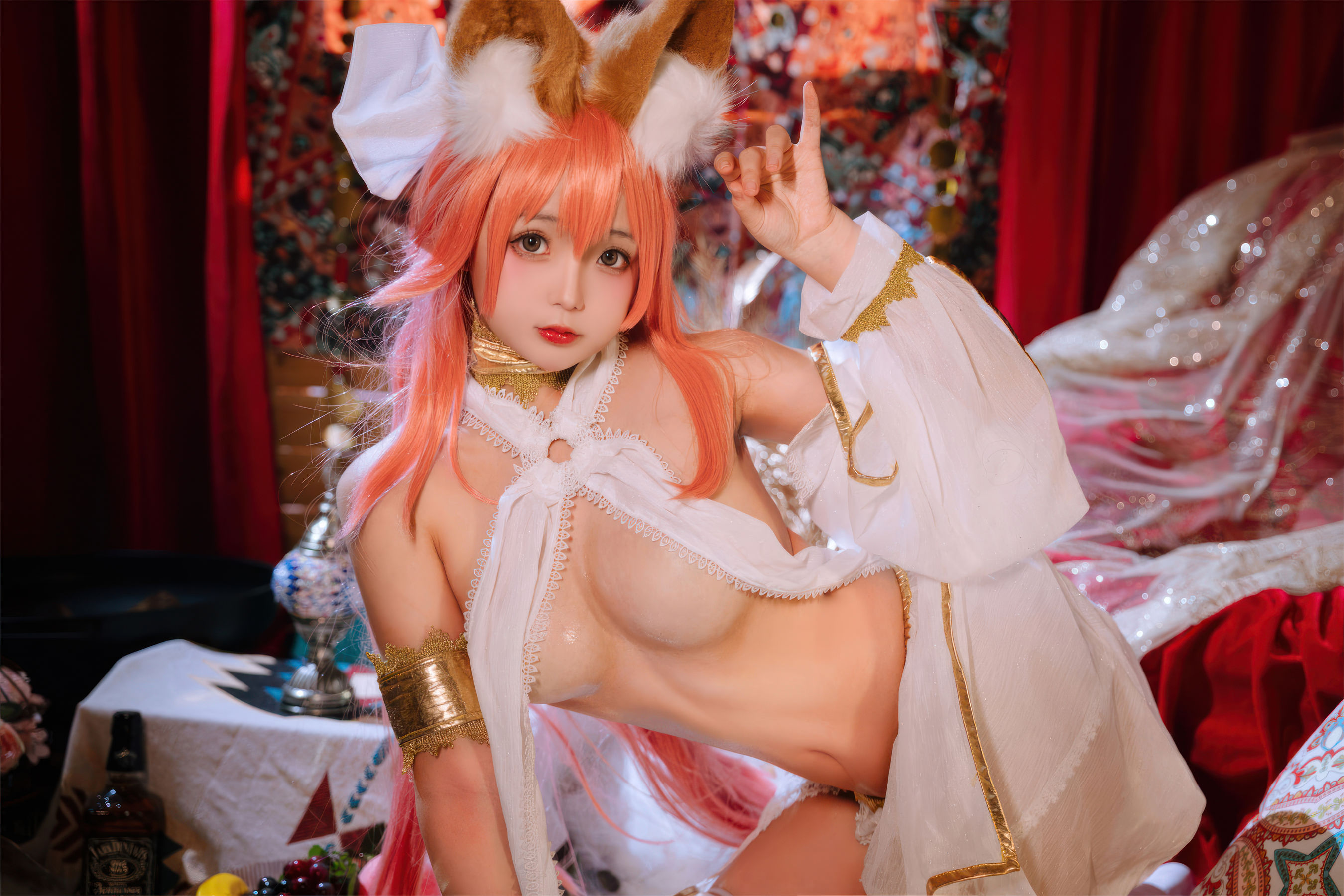Cosplay 日奈娇 - 玉藻前舞娘 涂油