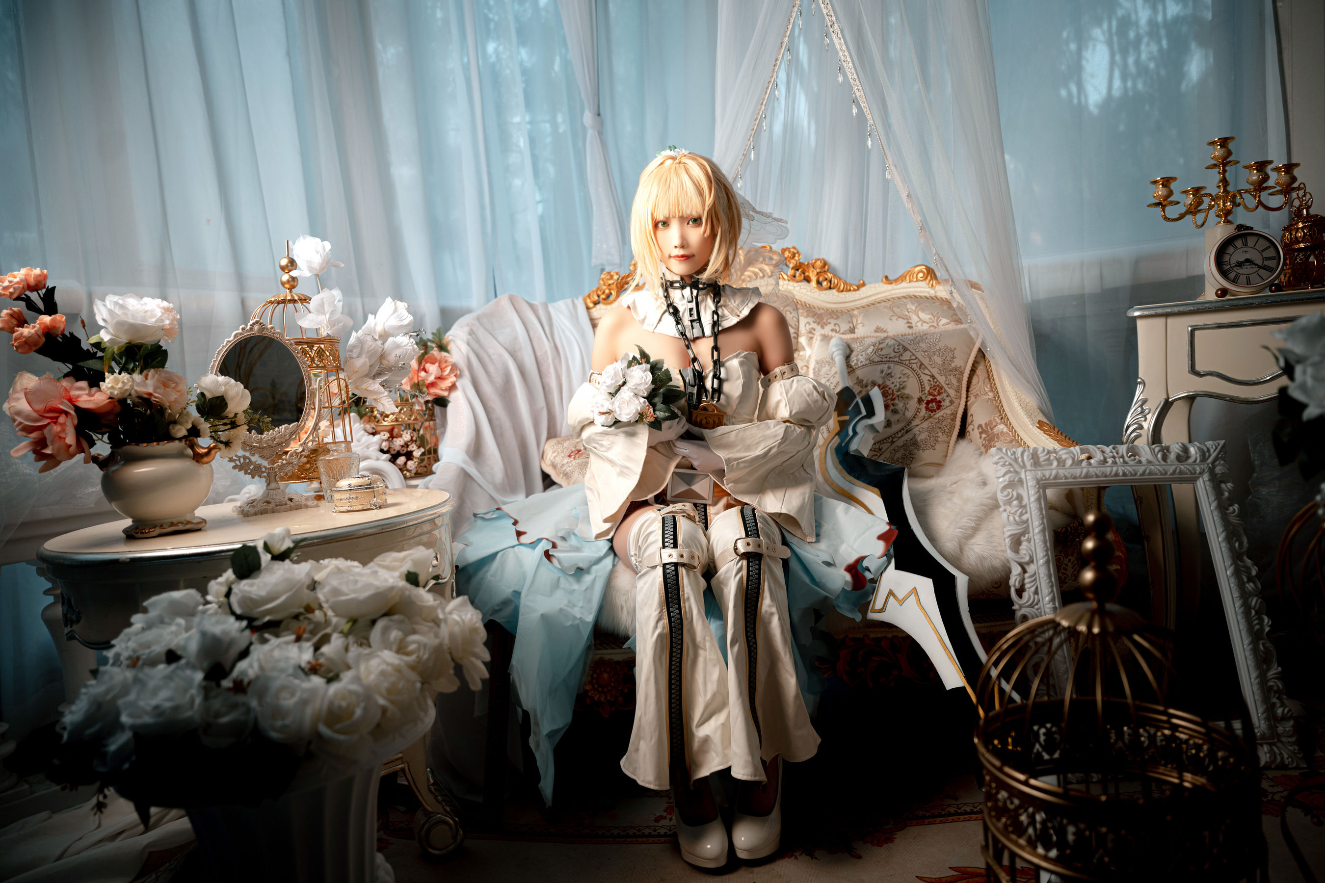 Cosplay 汪知子 - 尼禄花嫁