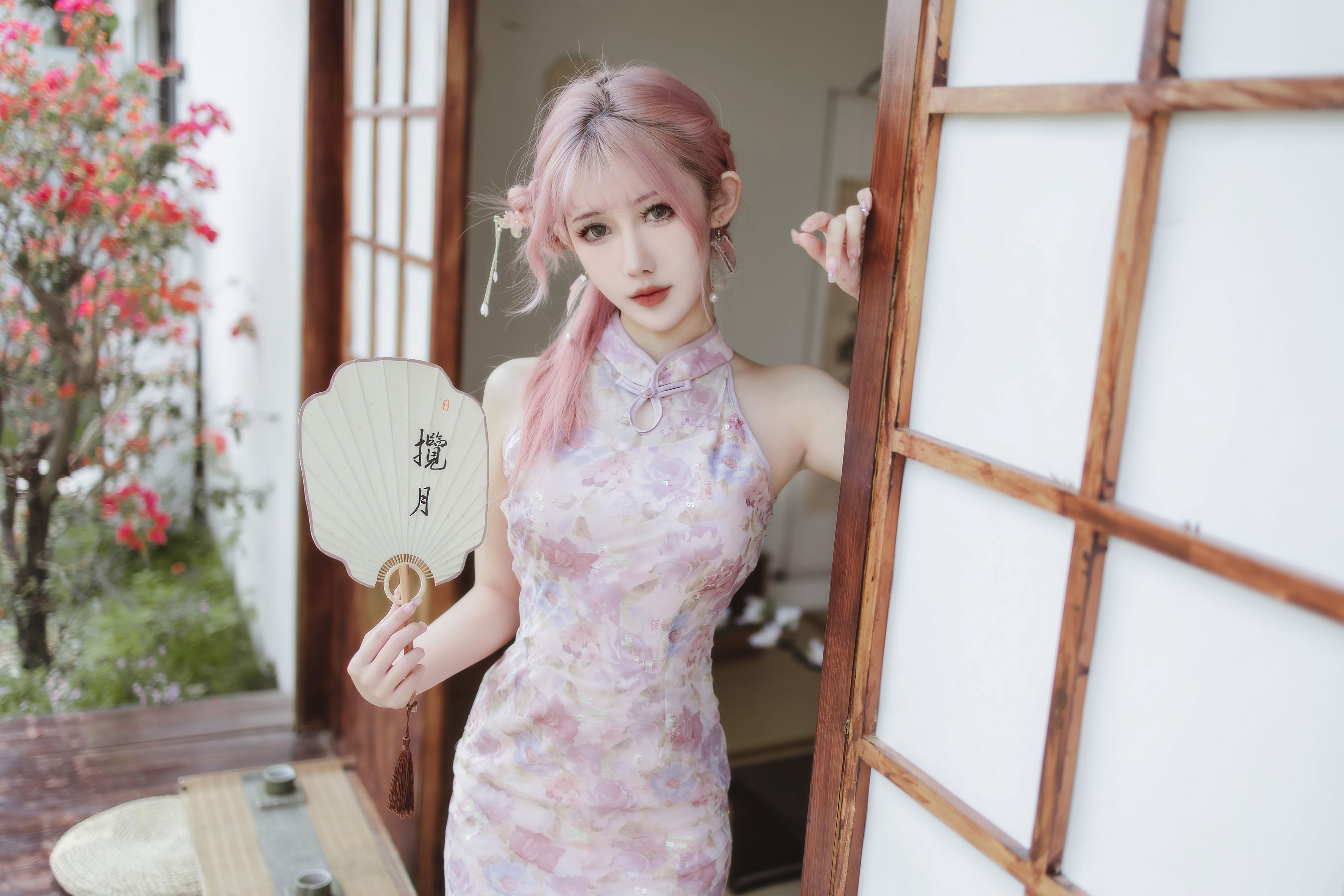 仙女月 - 粉色旗袍