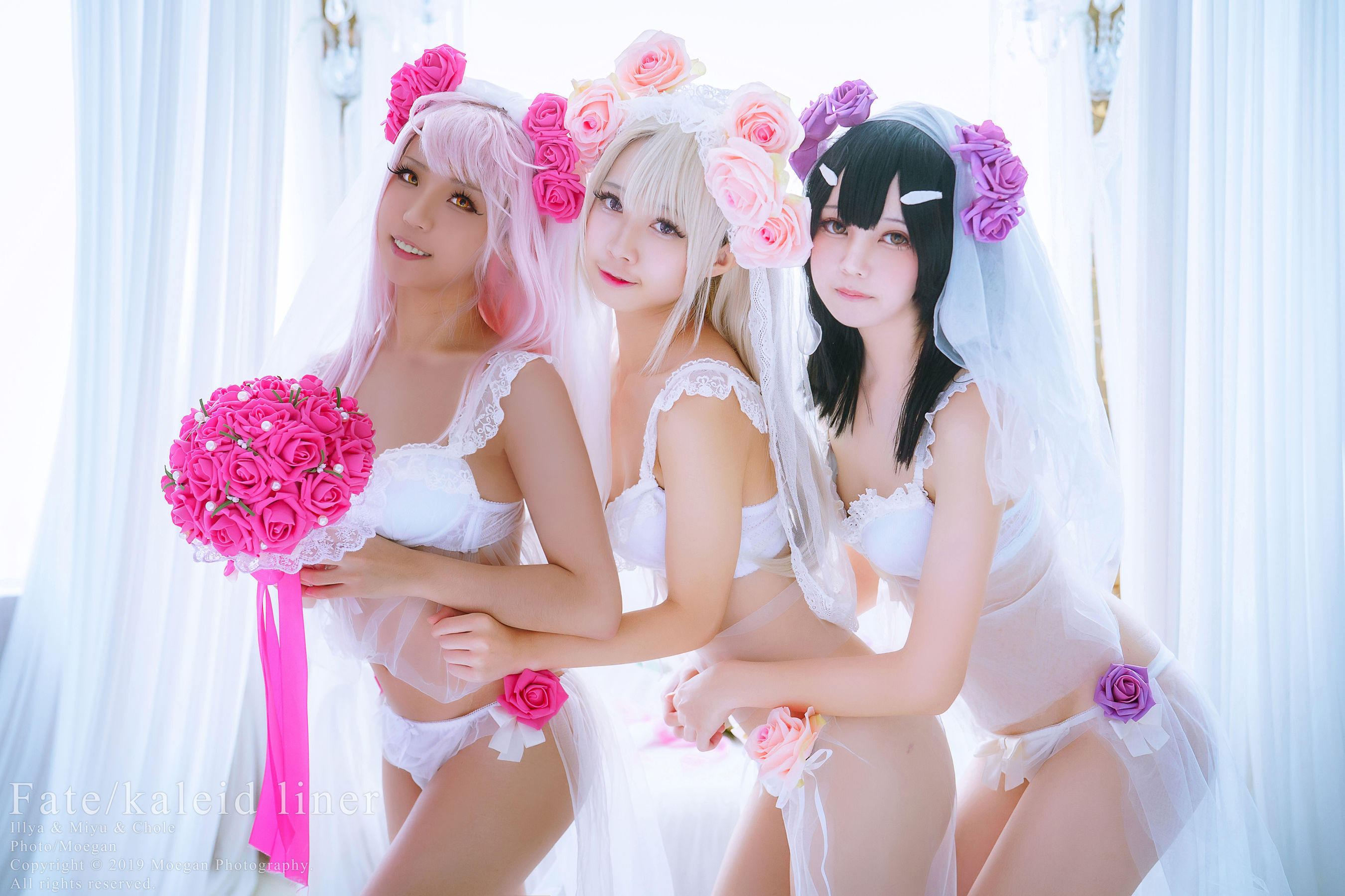 沖田凜花Rinka&鈴鈴Yakira&鬼姬Oni Hime - Wedding Bikini ver