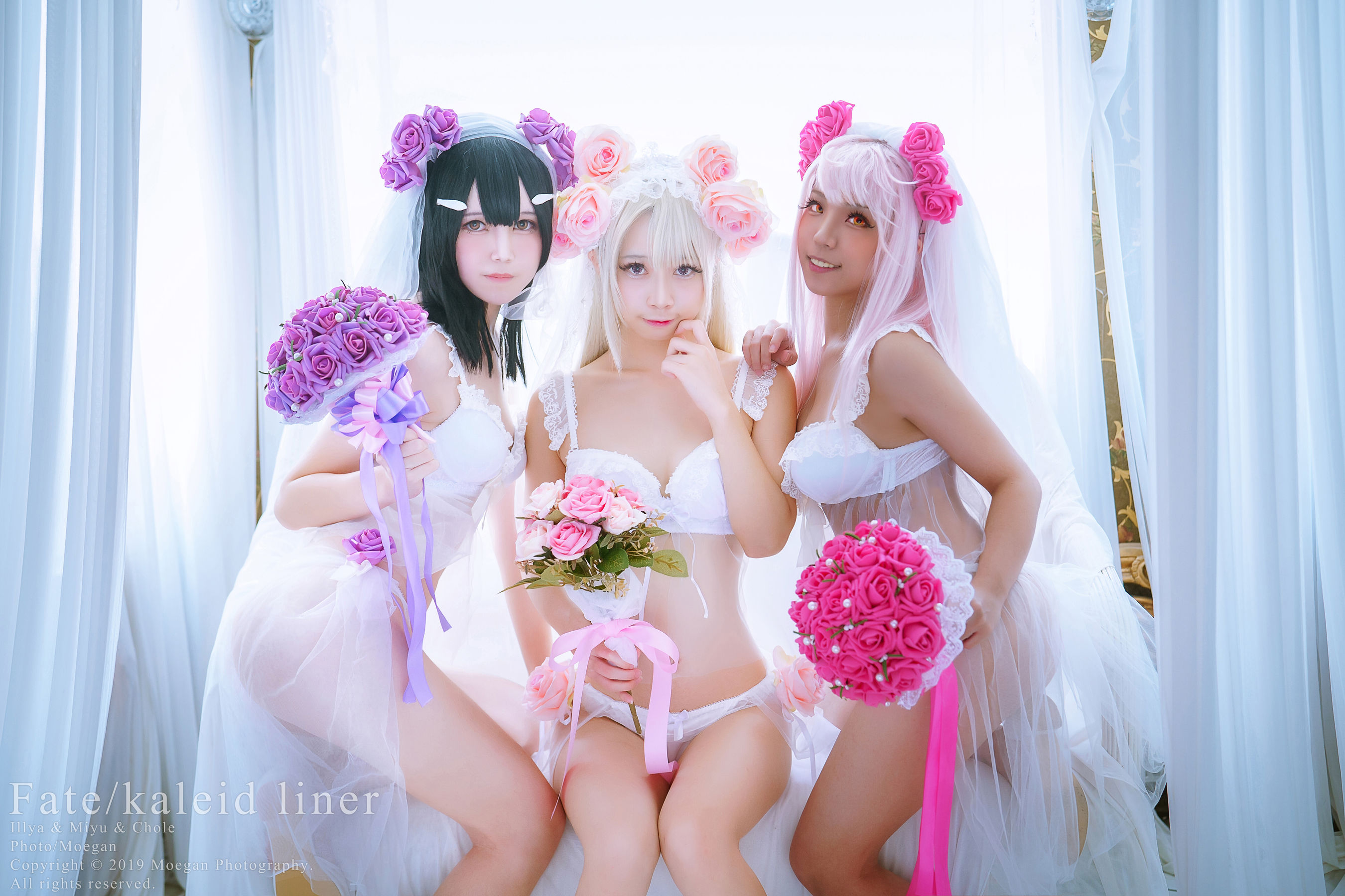 沖田凜花Rinka&鈴鈴Yakira&鬼姬Oni Hime - Wedding Bikini ver