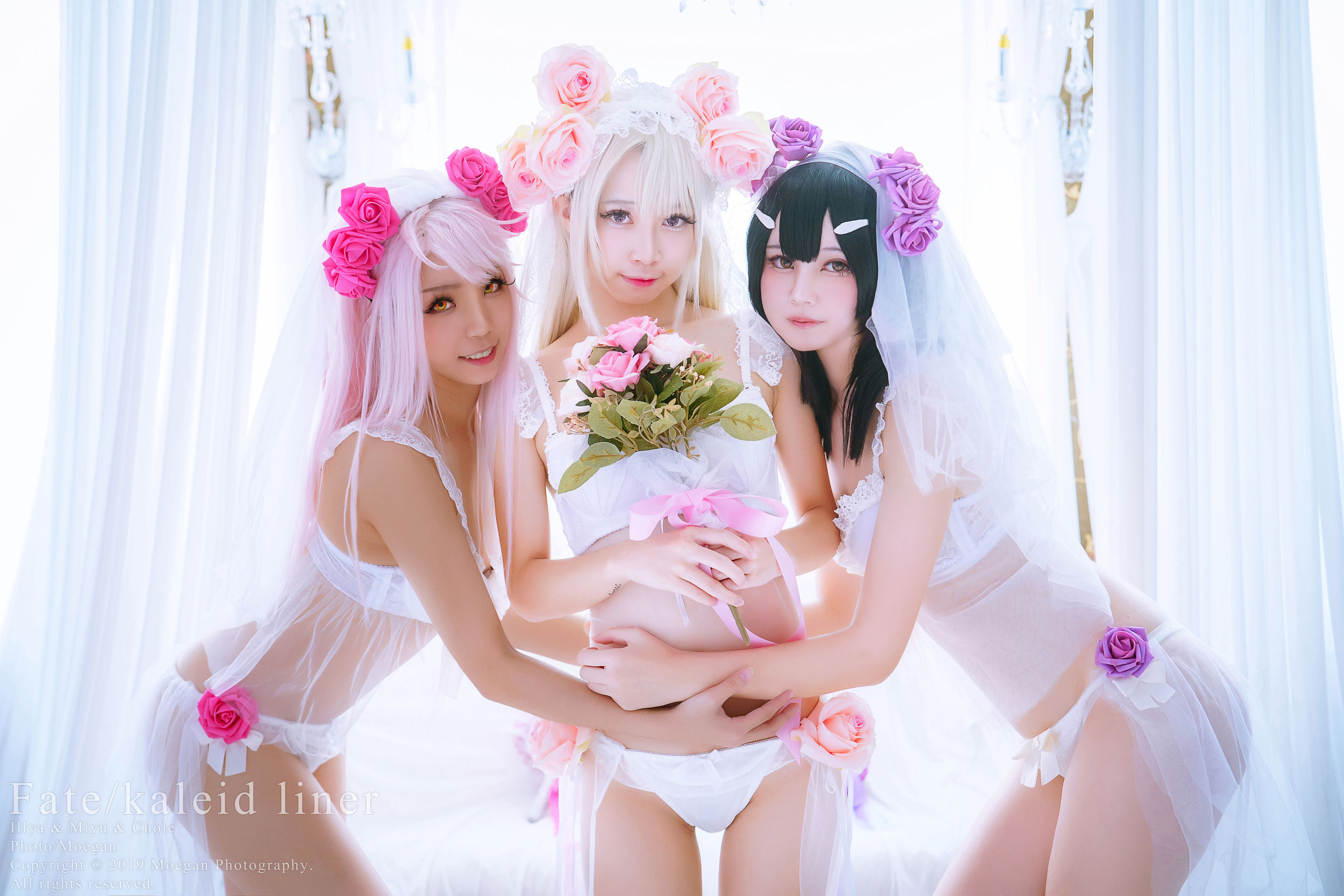 沖田凜花Rinka&鈴鈴Yakira&鬼姬Oni Hime - Wedding Bikini ver