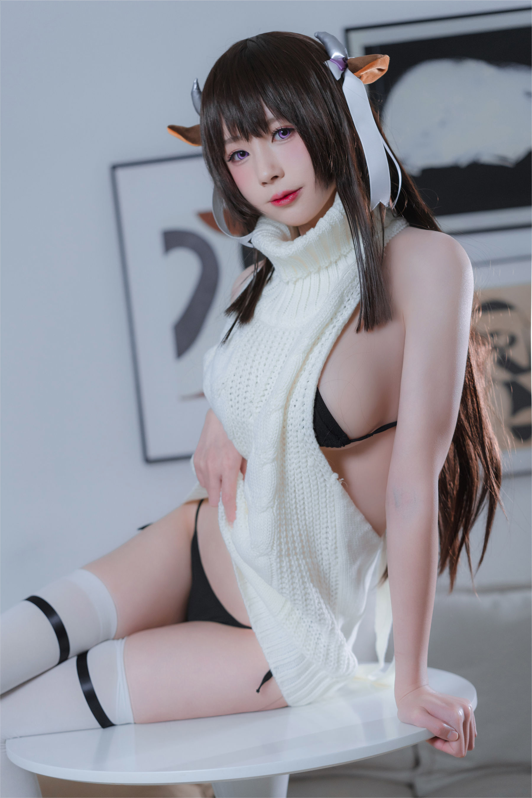 西园寺南歌 写真 - 牛牛毛衣
