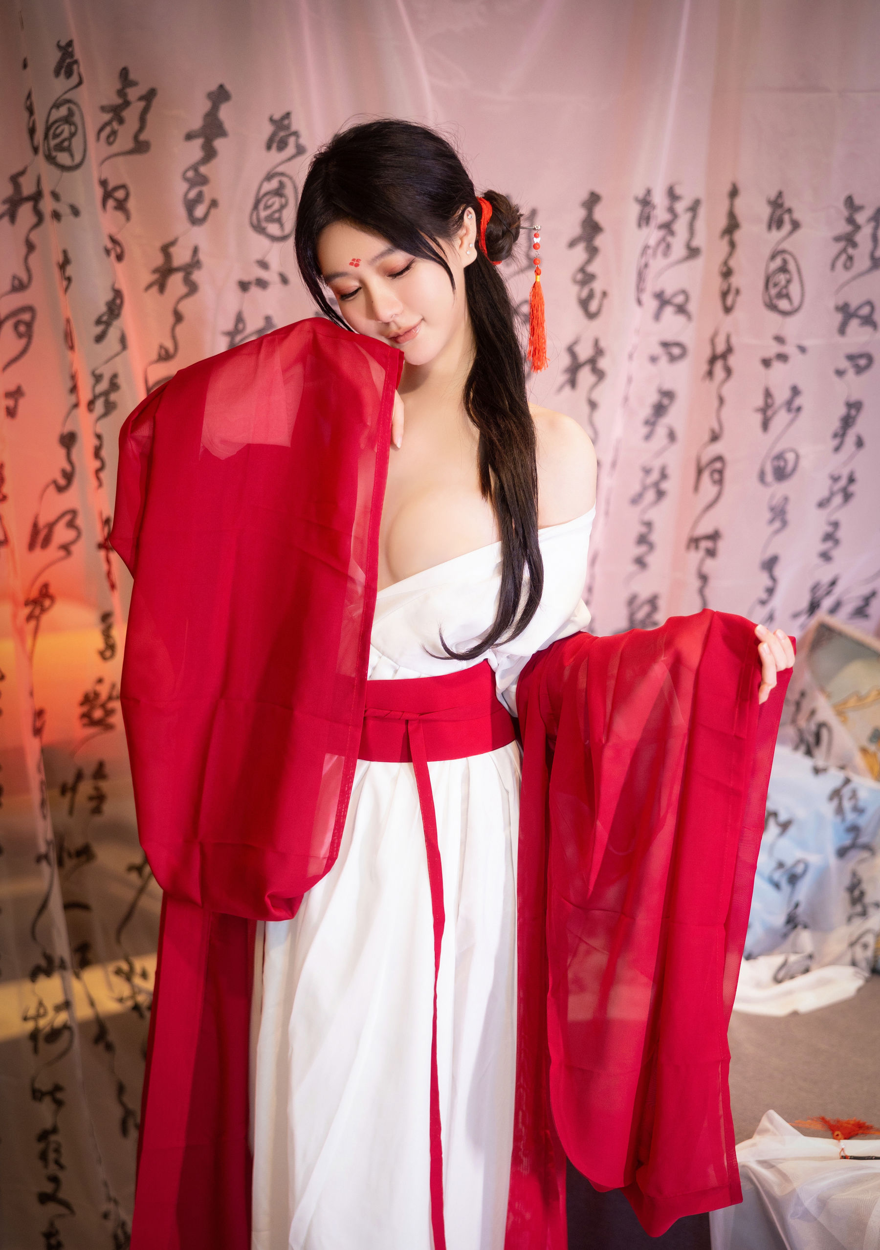 谢小蒽 古风长笛写真