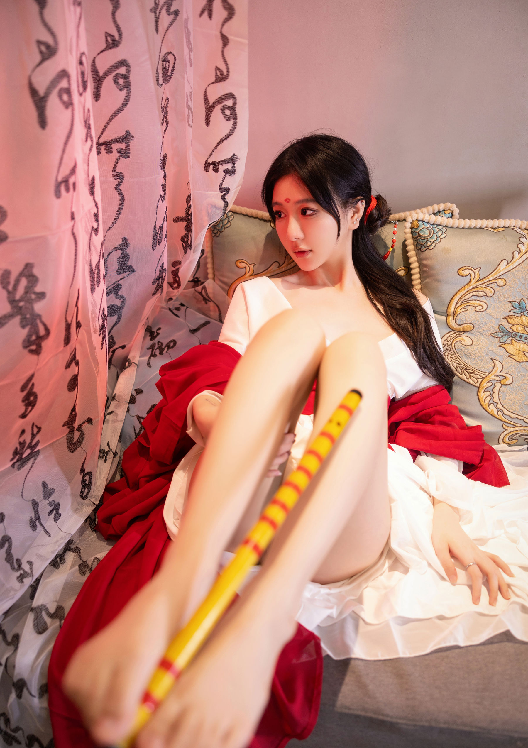 谢小蒽 古风长笛写真