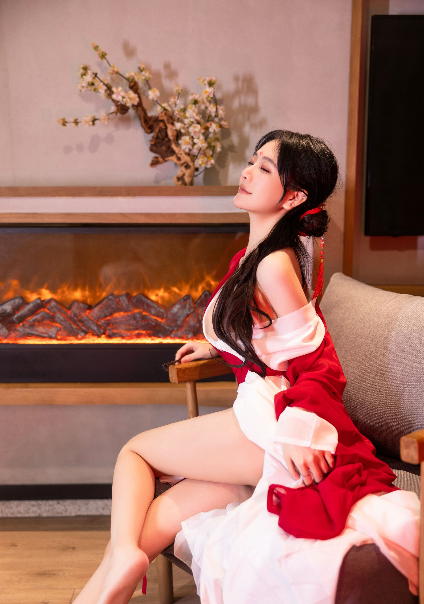 谢小蒽 古风长笛写真