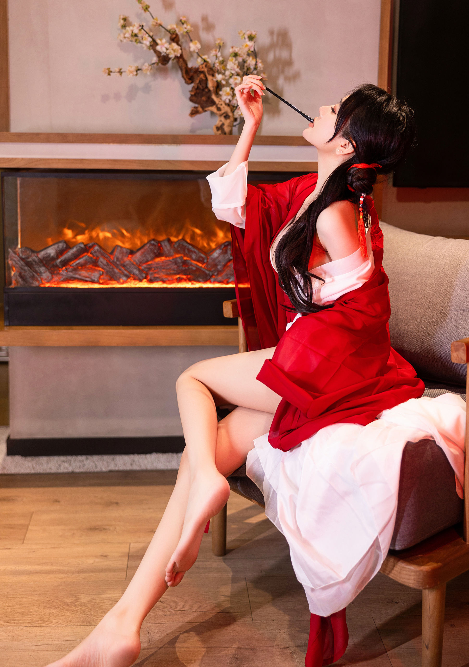 谢小蒽 古风长笛写真