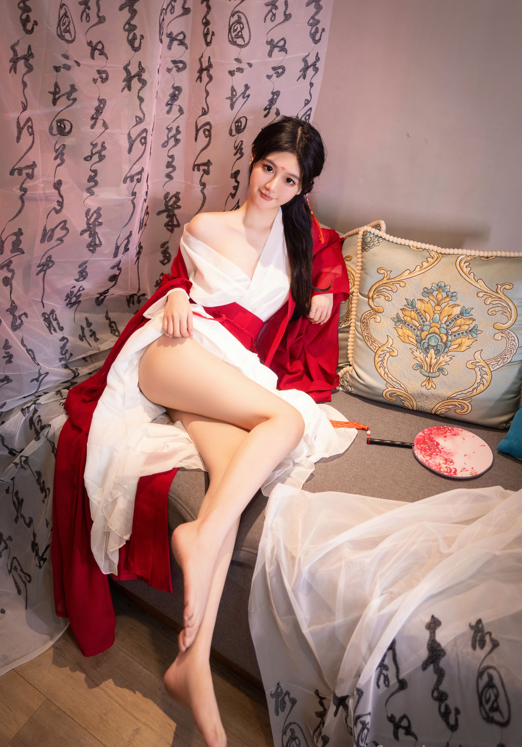 谢小蒽 古风长笛写真
