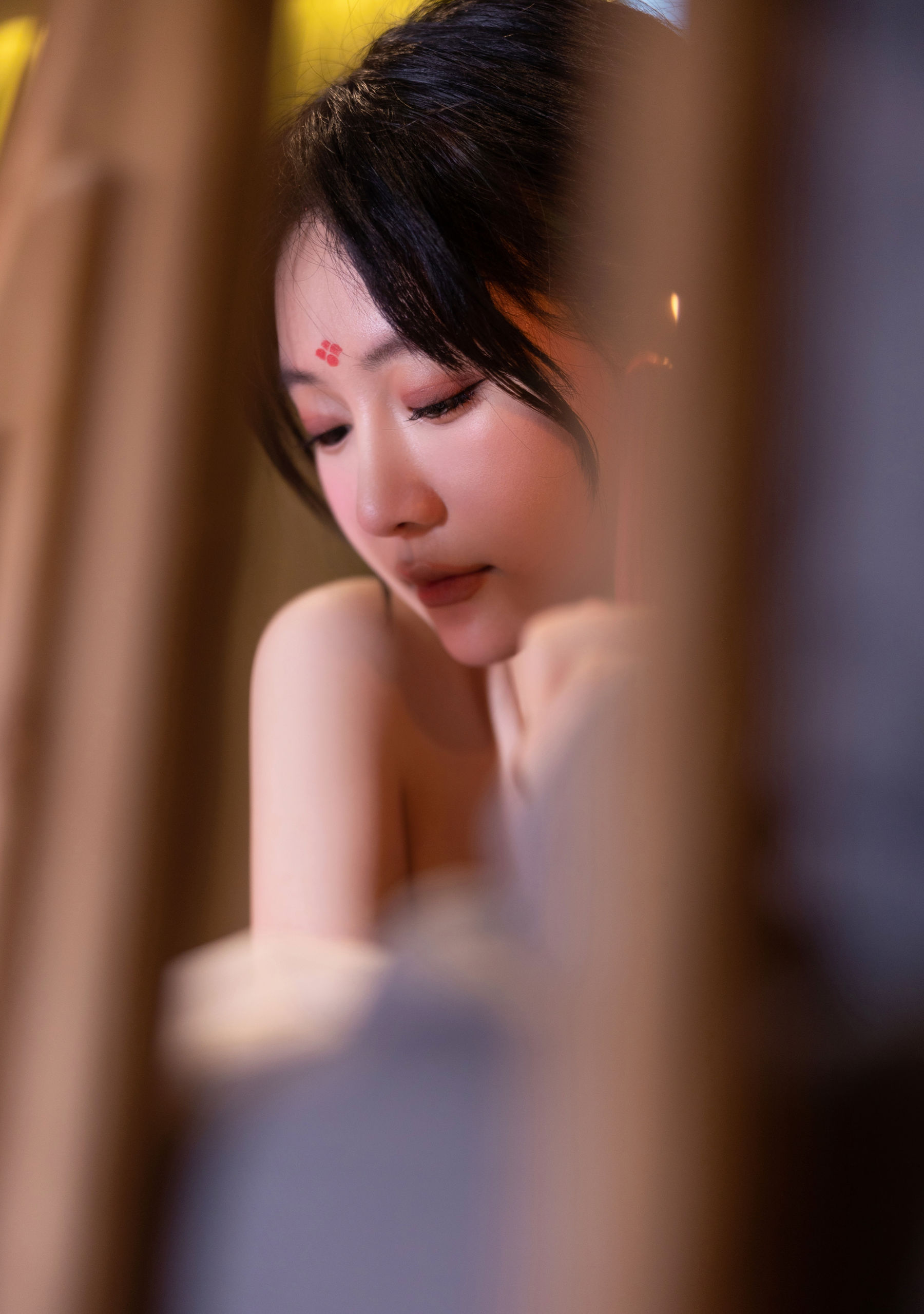 谢小蒽 古风长笛写真
