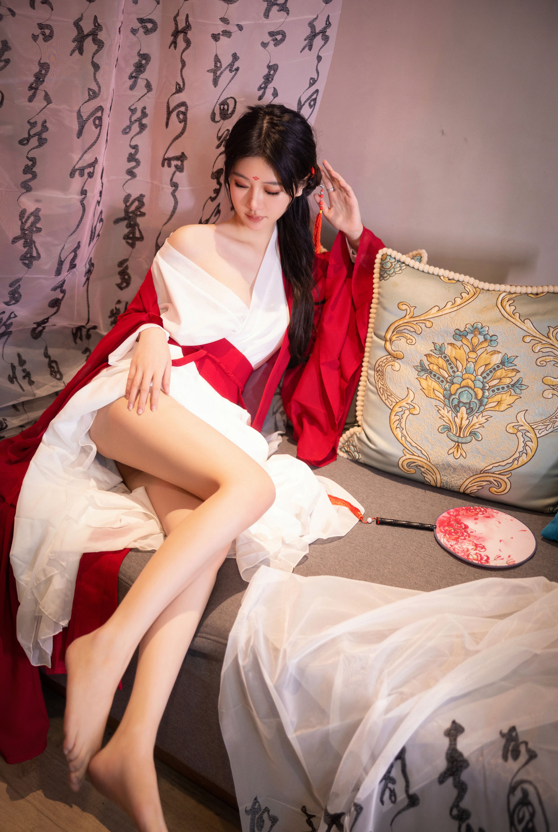 谢小蒽 古风长笛写真
