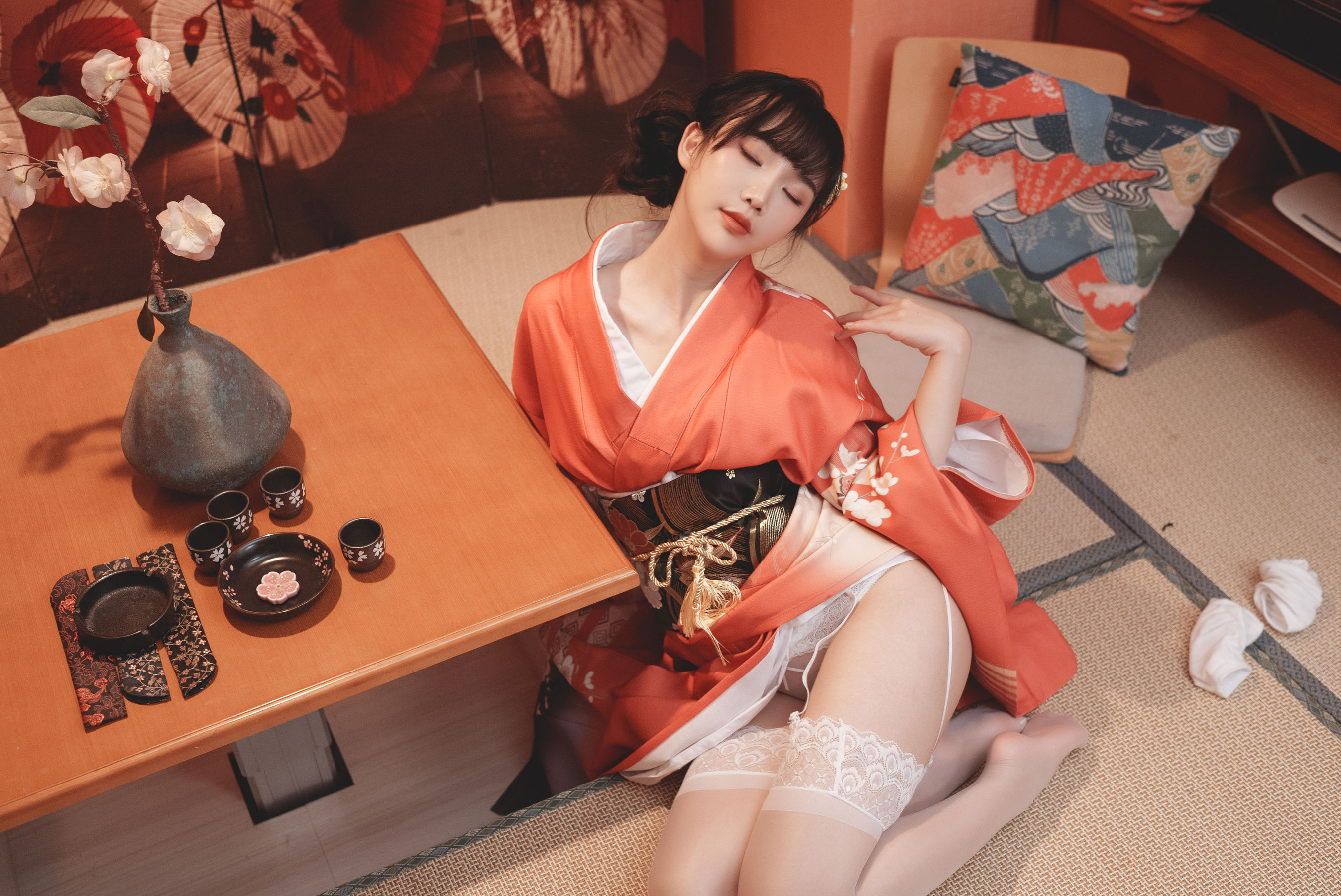 可爱人气Coser 面饼仙儿 - 和服内景