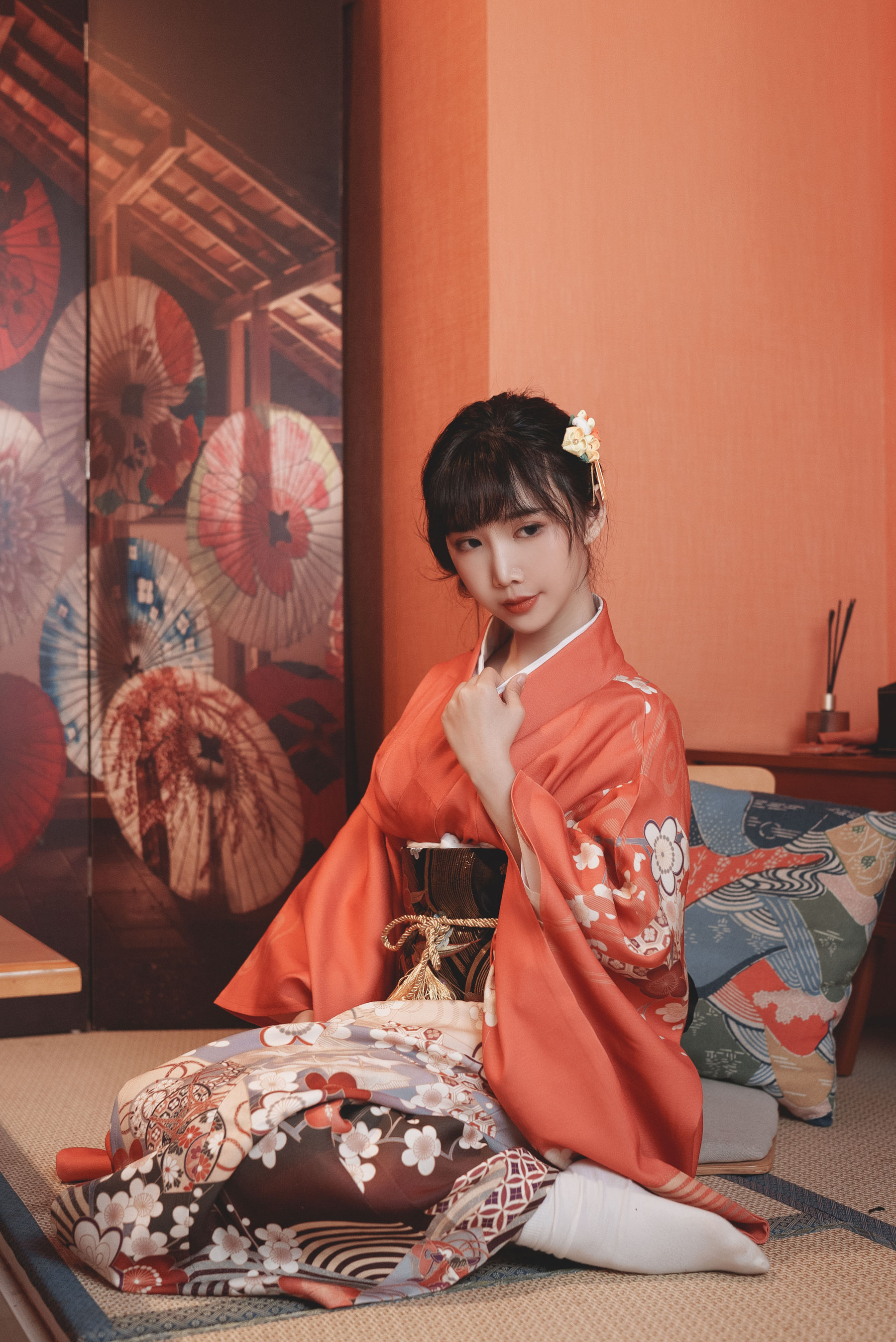 可爱人气Coser 面饼仙儿 - 和服内景