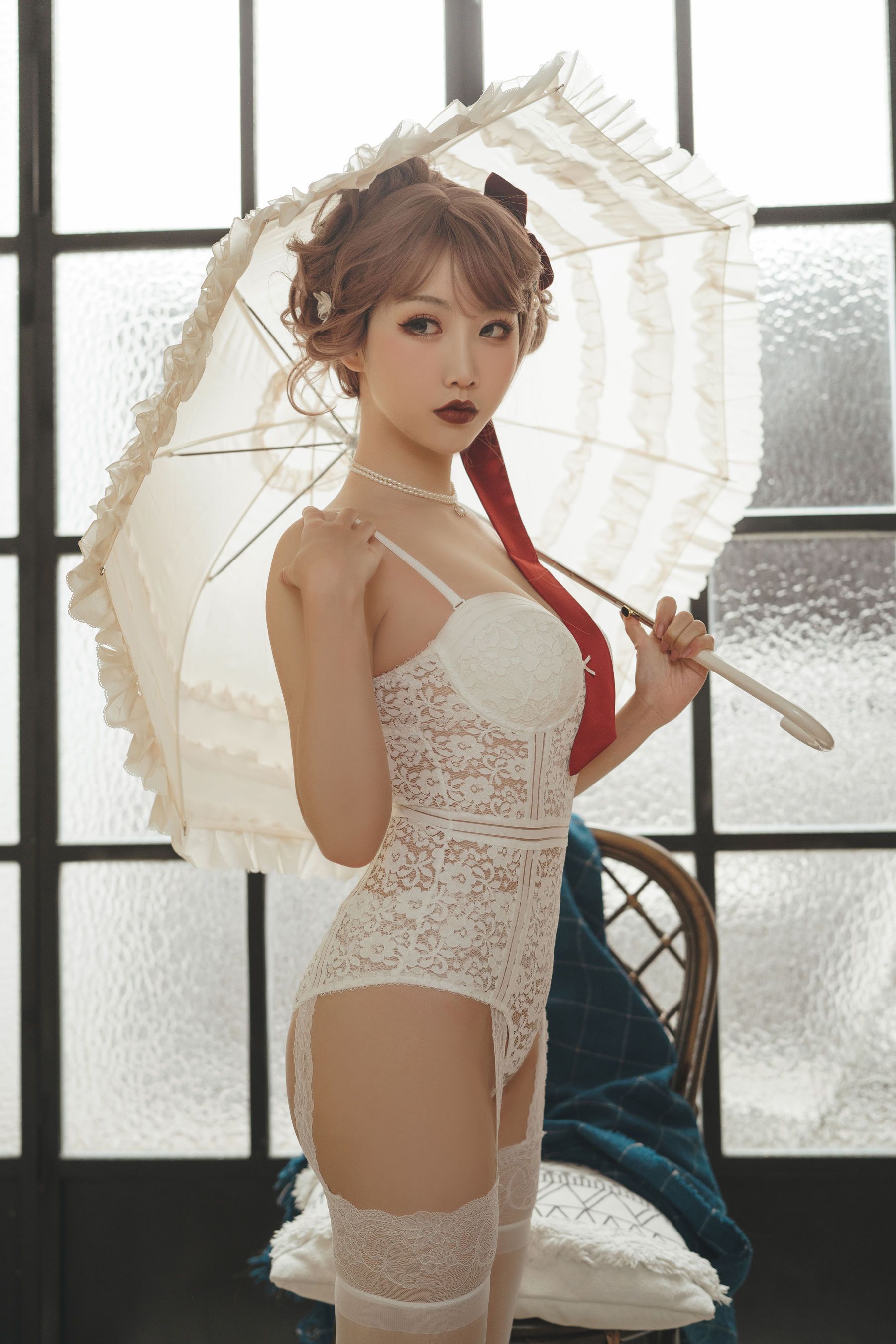 可爱人气Coser 面饼仙儿 - 法式内衣