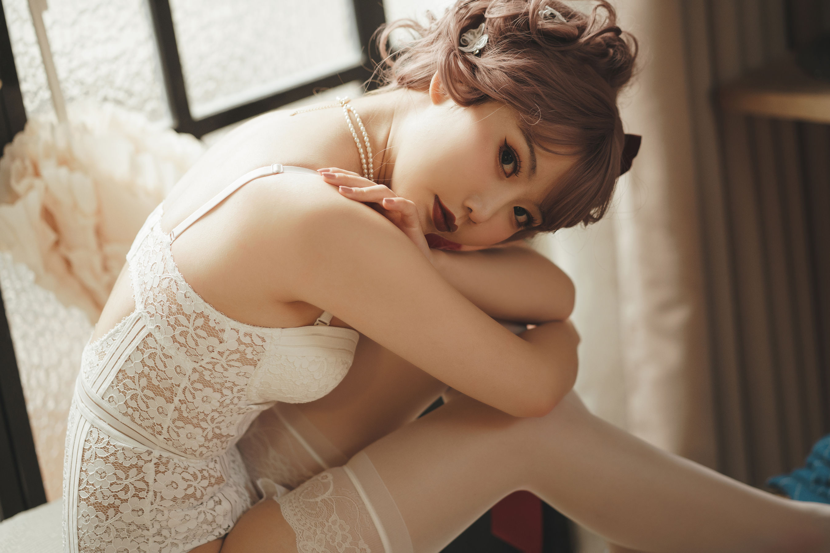 可爱人气Coser 面饼仙儿 - 法式内衣