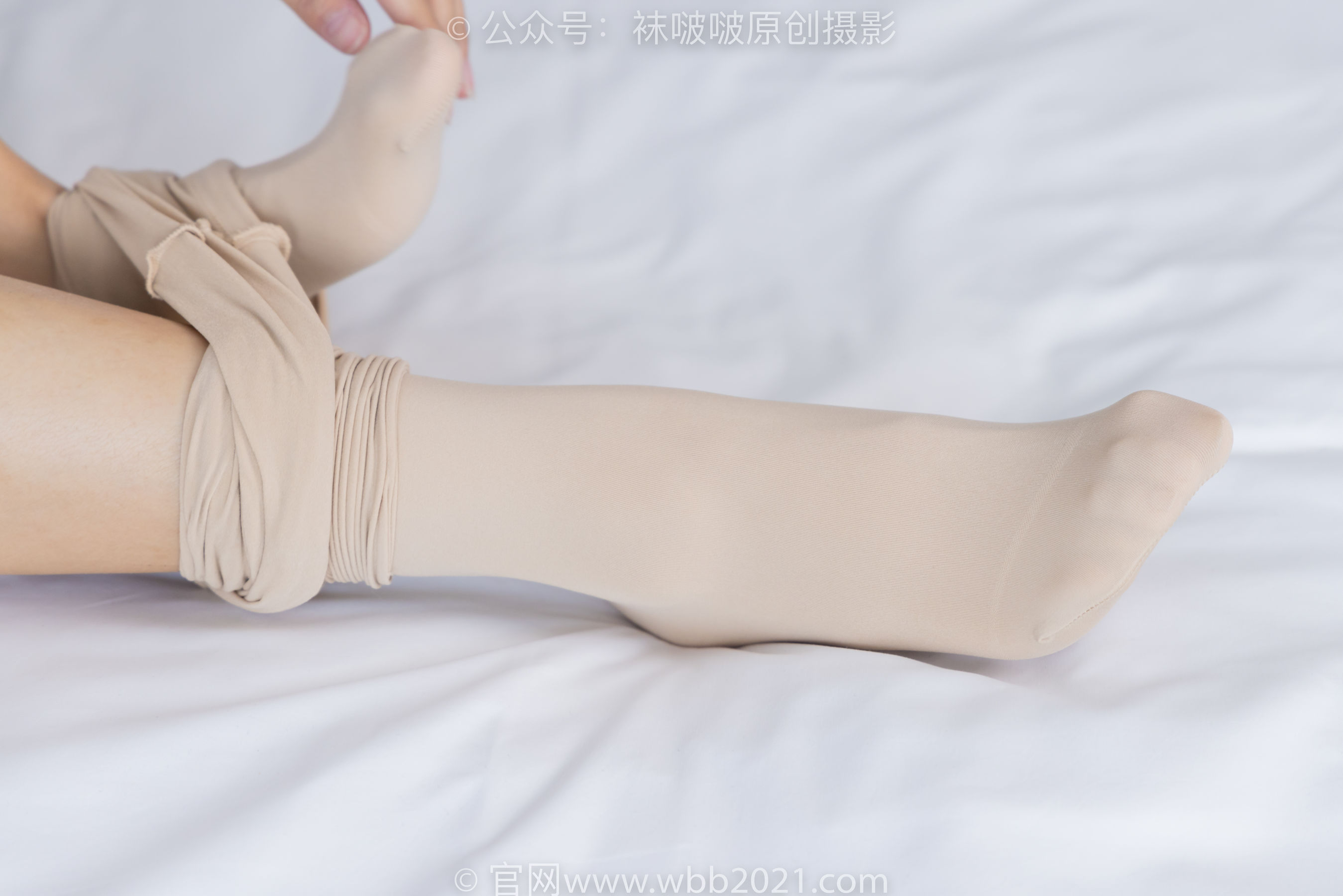 BoBoSocks袜啵啵 No.306 奶油 -高跟鞋、皮鞋、厚白丝大腿袜、厚肉丝、白棉袜