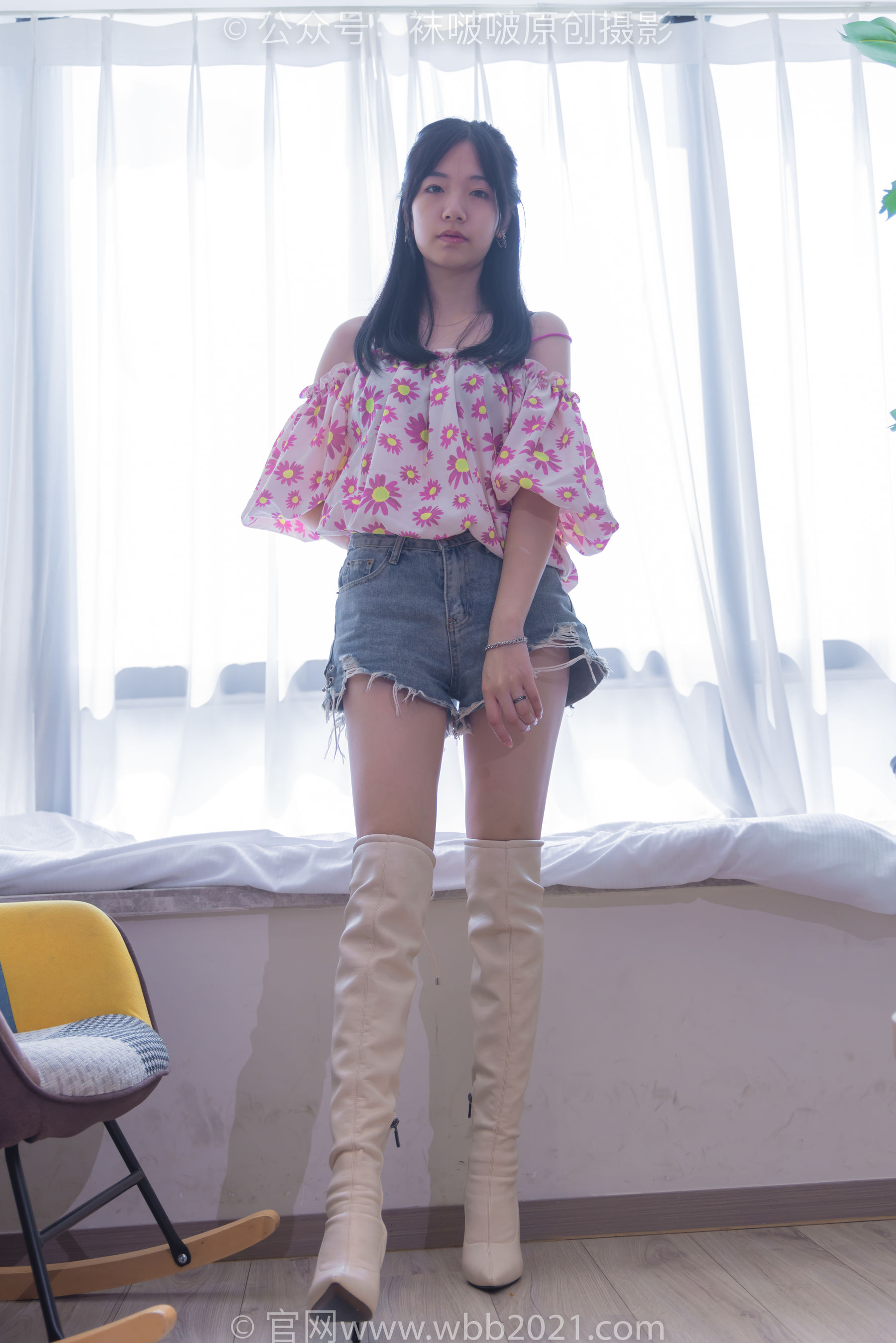 BoBoSocks袜啵啵 No.308 小甜豆 -长靴、白棉袜、裸足