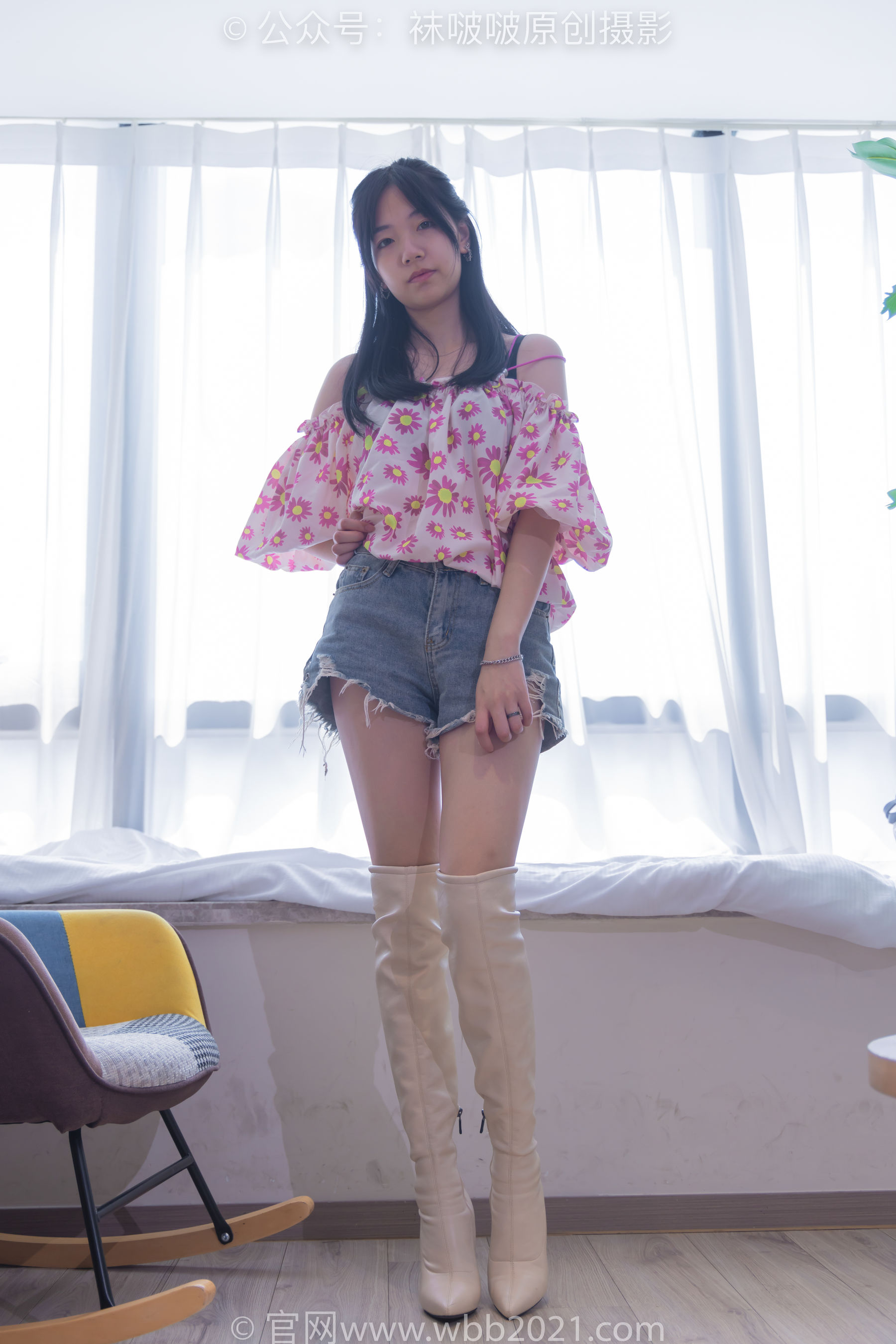 BoBoSocks袜啵啵 No.308 小甜豆 -长靴、白棉袜、裸足