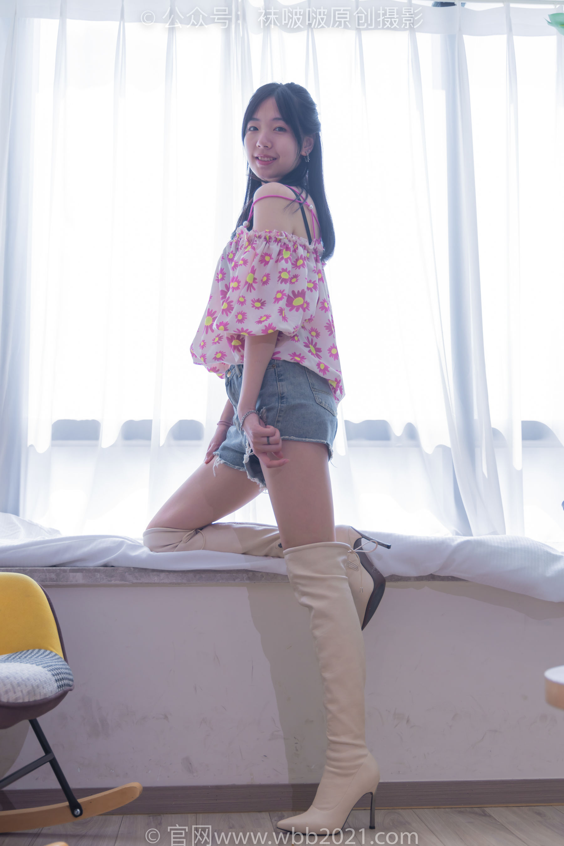 BoBoSocks袜啵啵 No.308 小甜豆 -长靴、白棉袜、裸足
