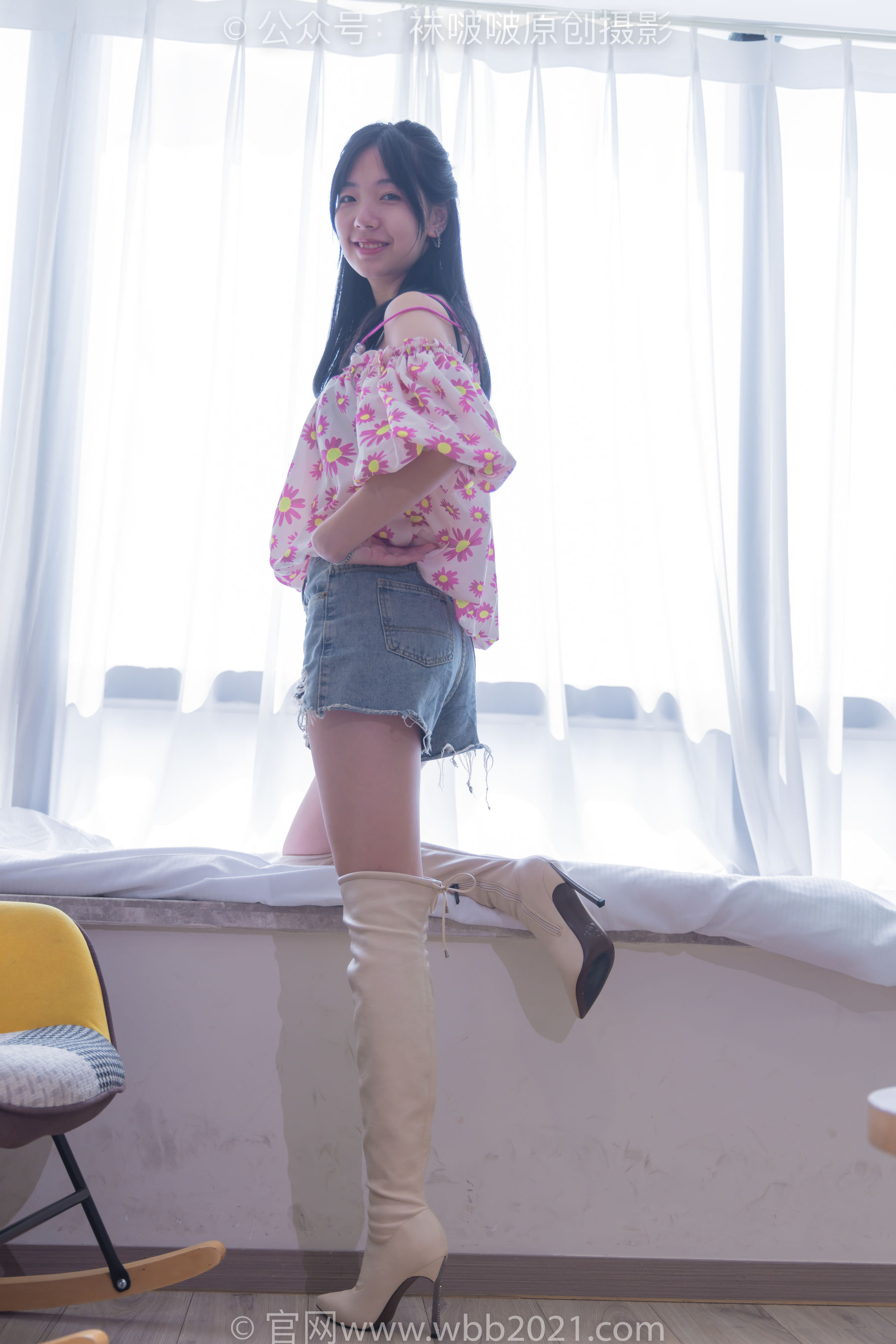 BoBoSocks袜啵啵 No.308 小甜豆 -长靴、白棉袜、裸足