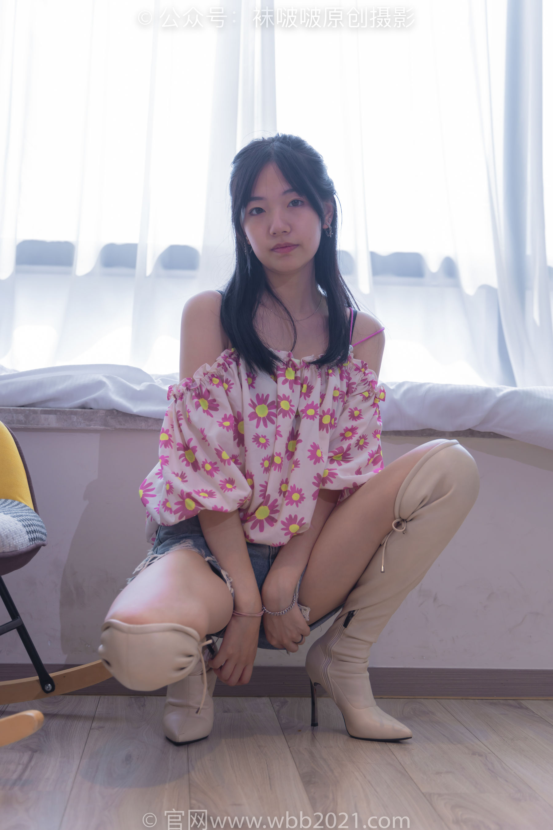 BoBoSocks袜啵啵 No.308 小甜豆 -长靴、白棉袜、裸足