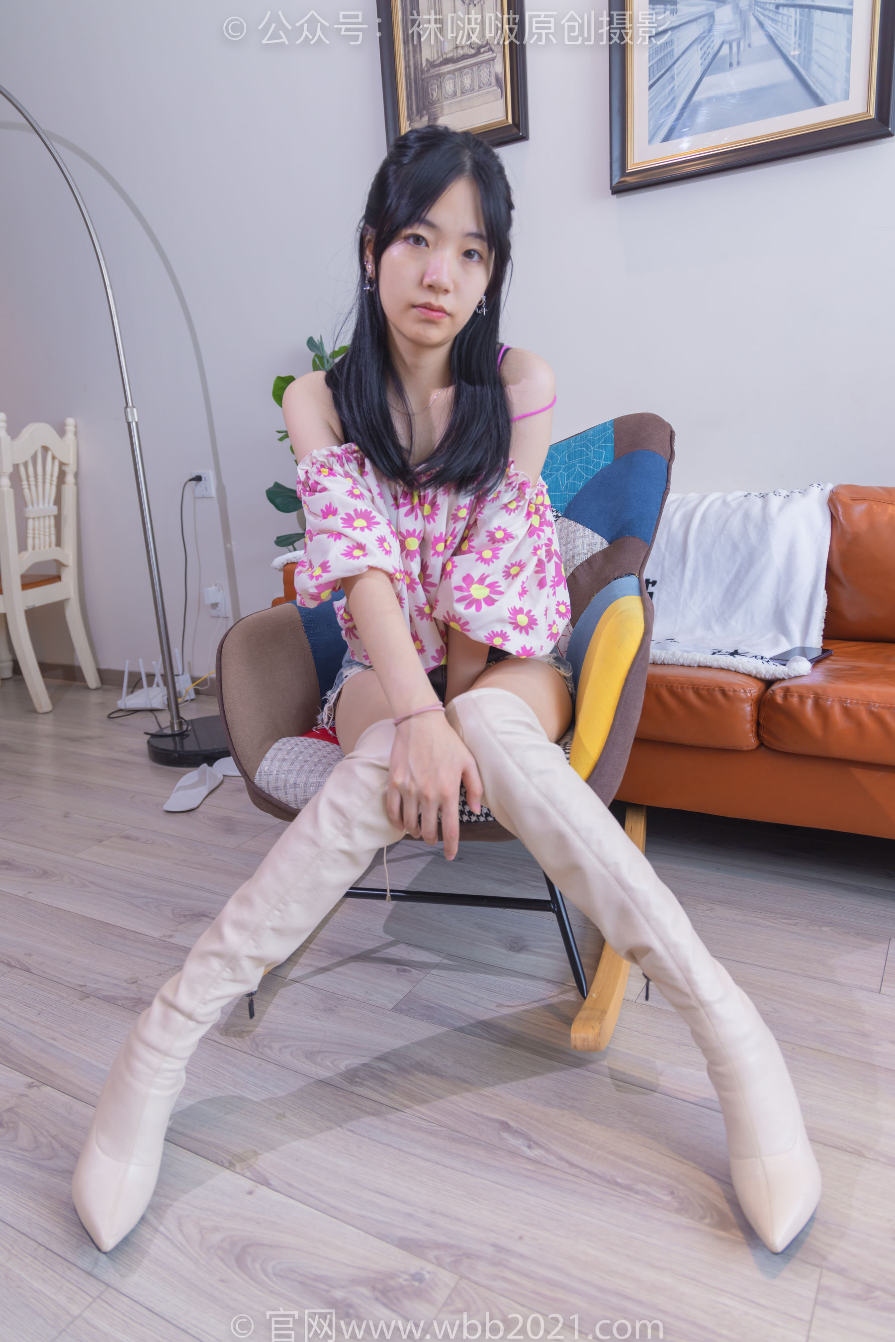 BoBoSocks袜啵啵 No.308 小甜豆 -长靴、白棉袜、裸足