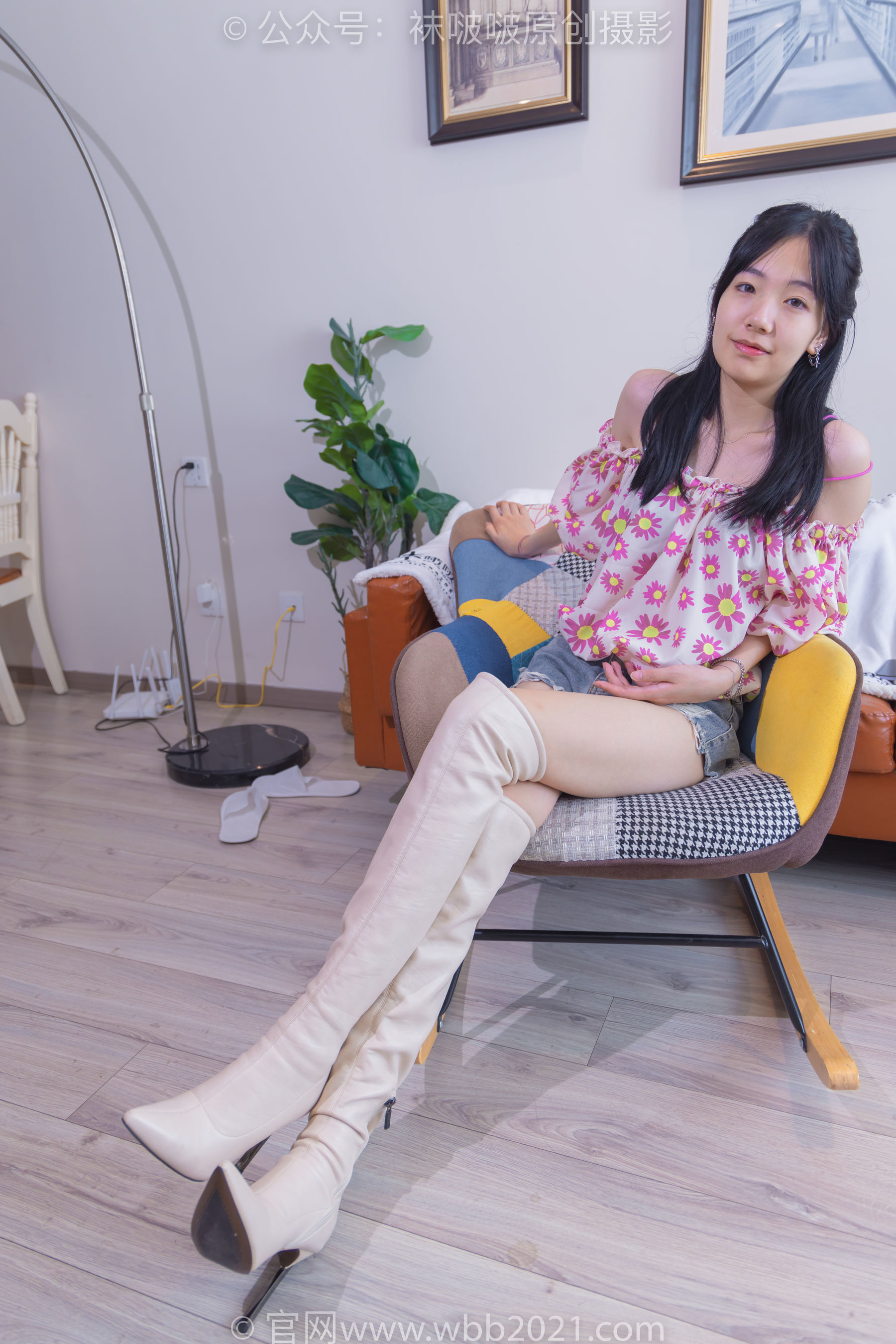 BoBoSocks袜啵啵 No.308 小甜豆 -长靴、白棉袜、裸足