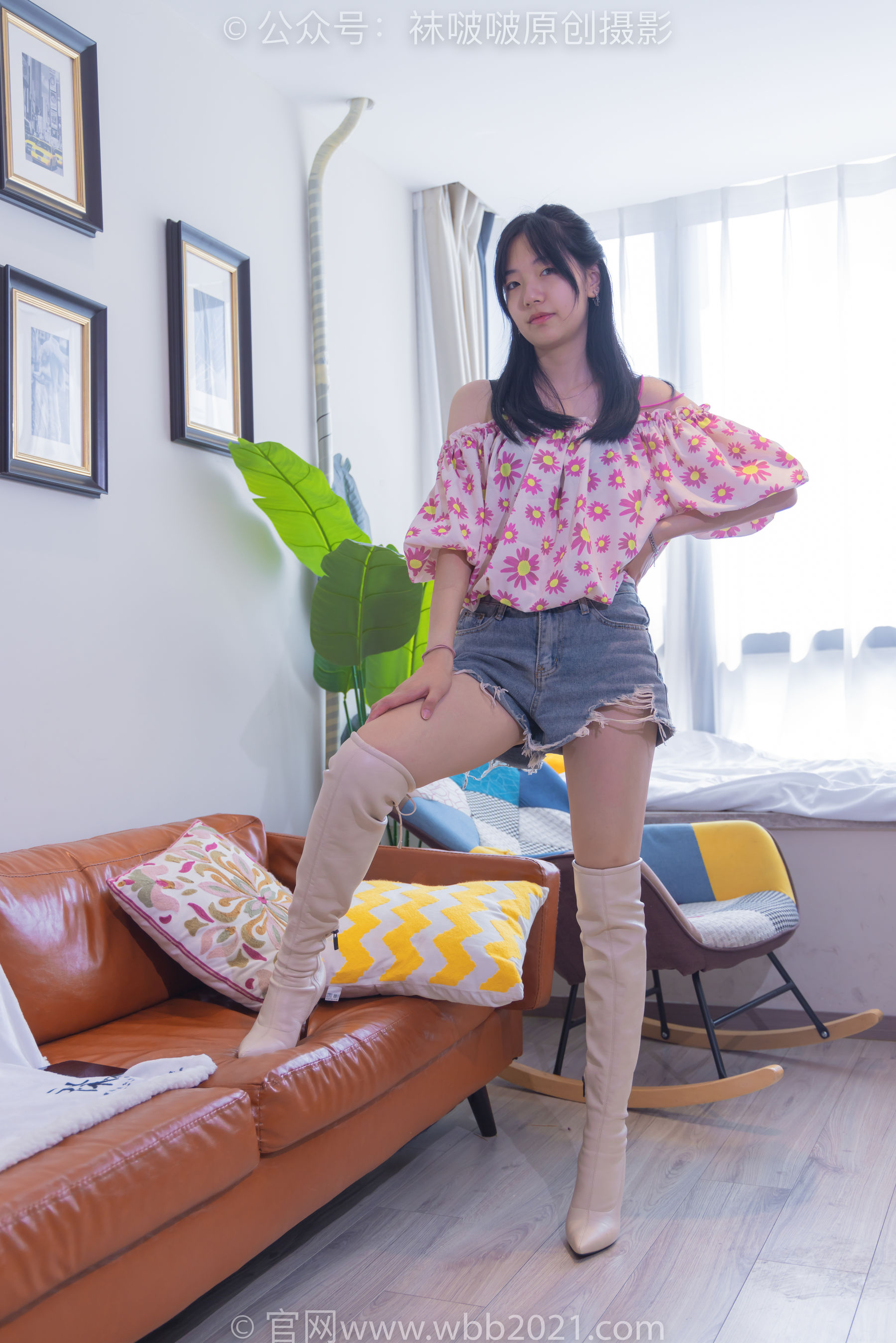 BoBoSocks袜啵啵 No.308 小甜豆 -长靴、白棉袜、裸足