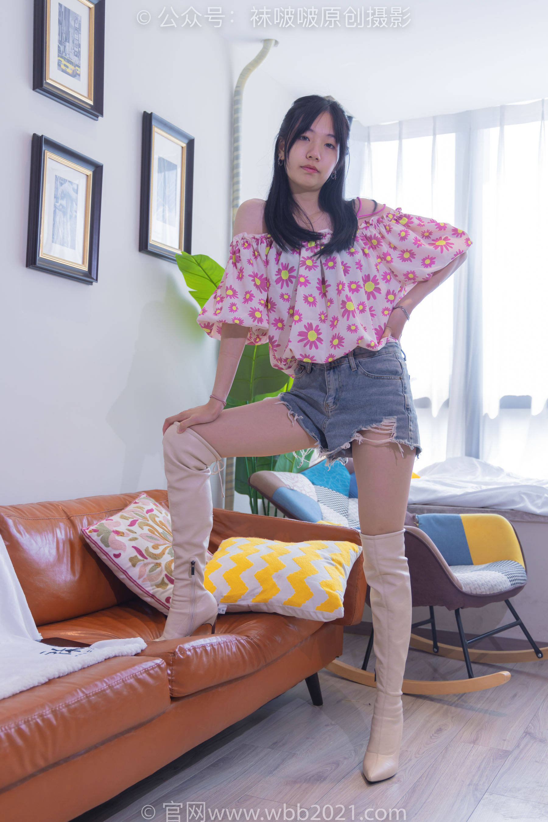 BoBoSocks袜啵啵 No.308 小甜豆 -长靴、白棉袜、裸足