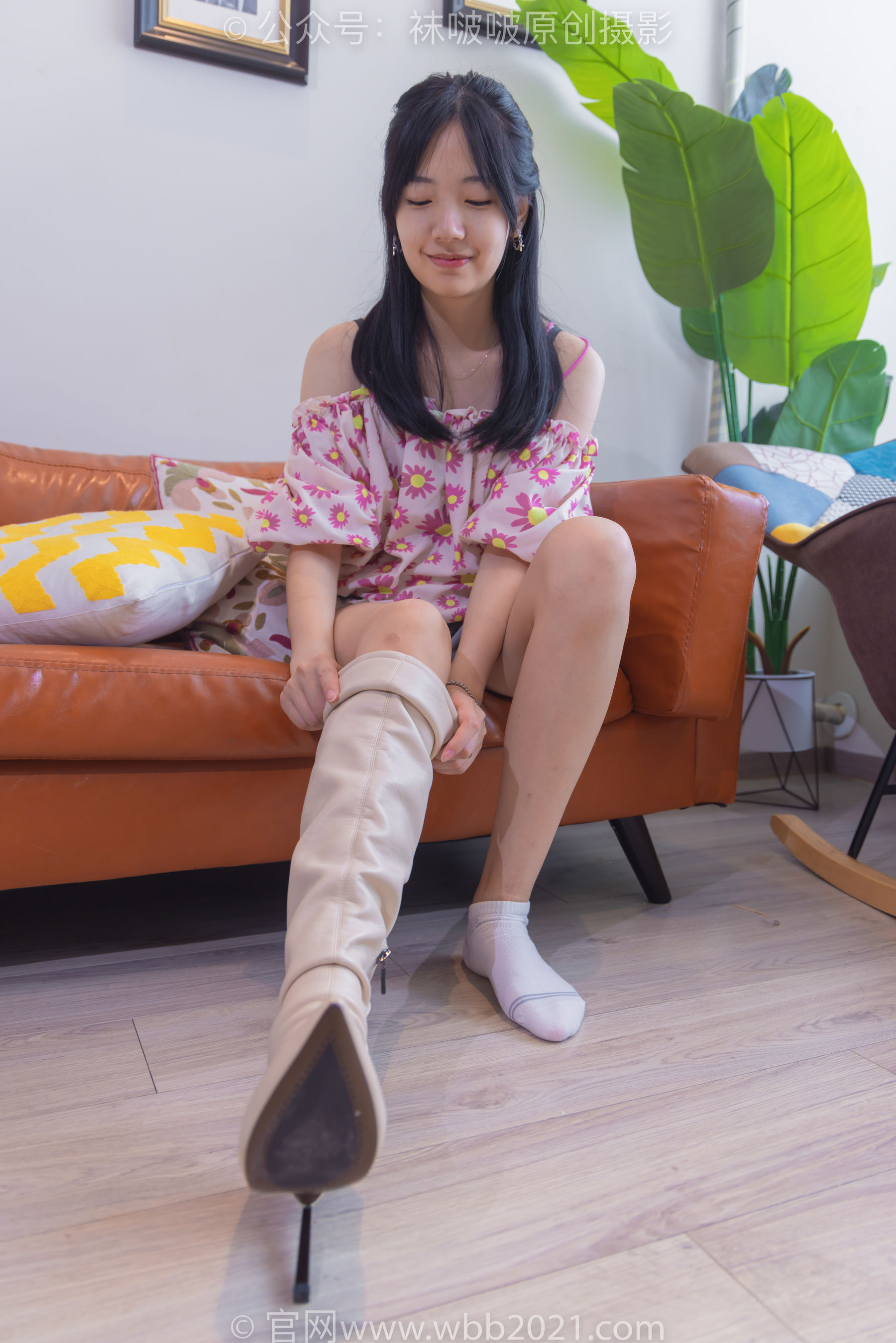 BoBoSocks袜啵啵 No.308 小甜豆 -长靴、白棉袜、裸足