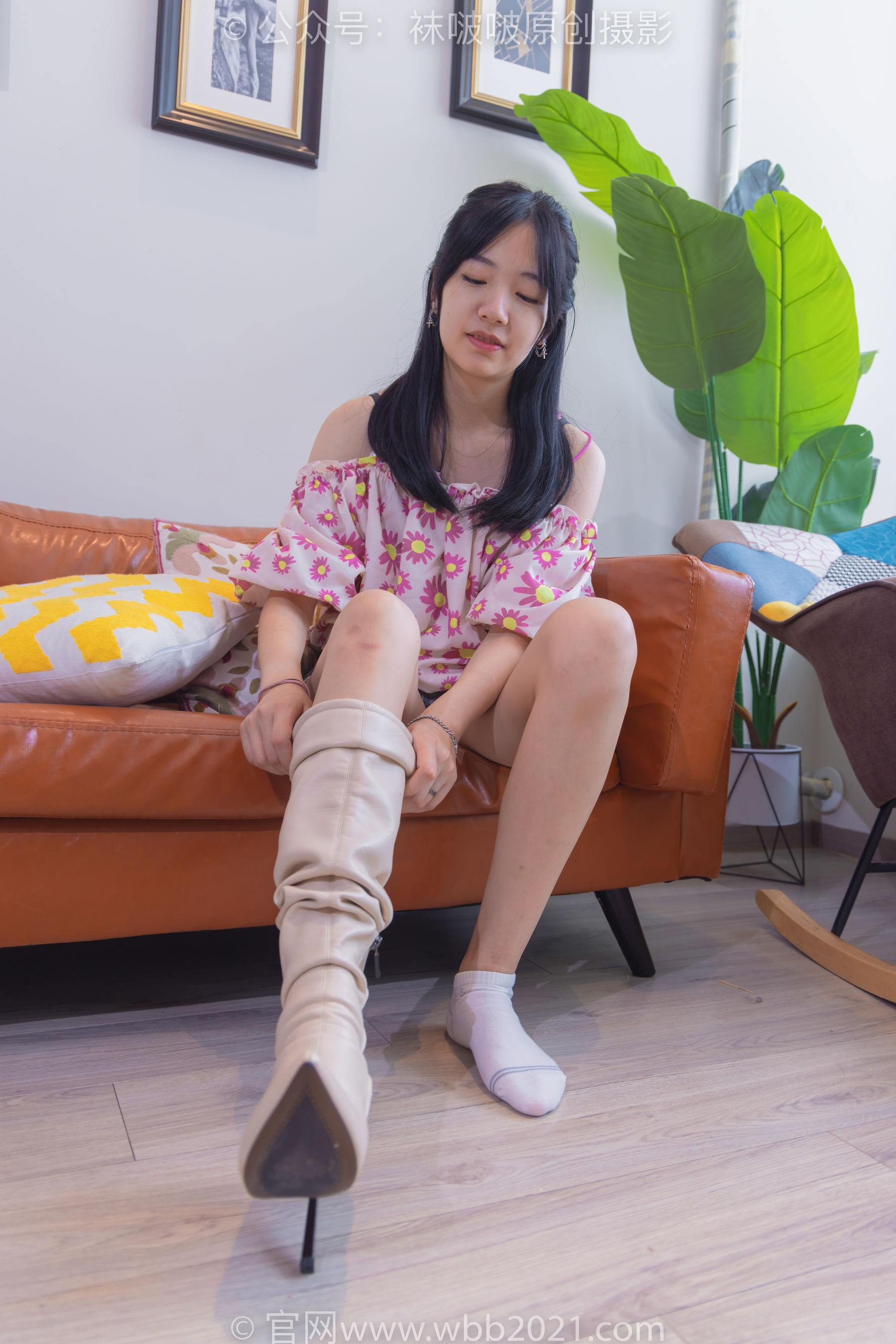 BoBoSocks袜啵啵 No.308 小甜豆 -长靴、白棉袜、裸足