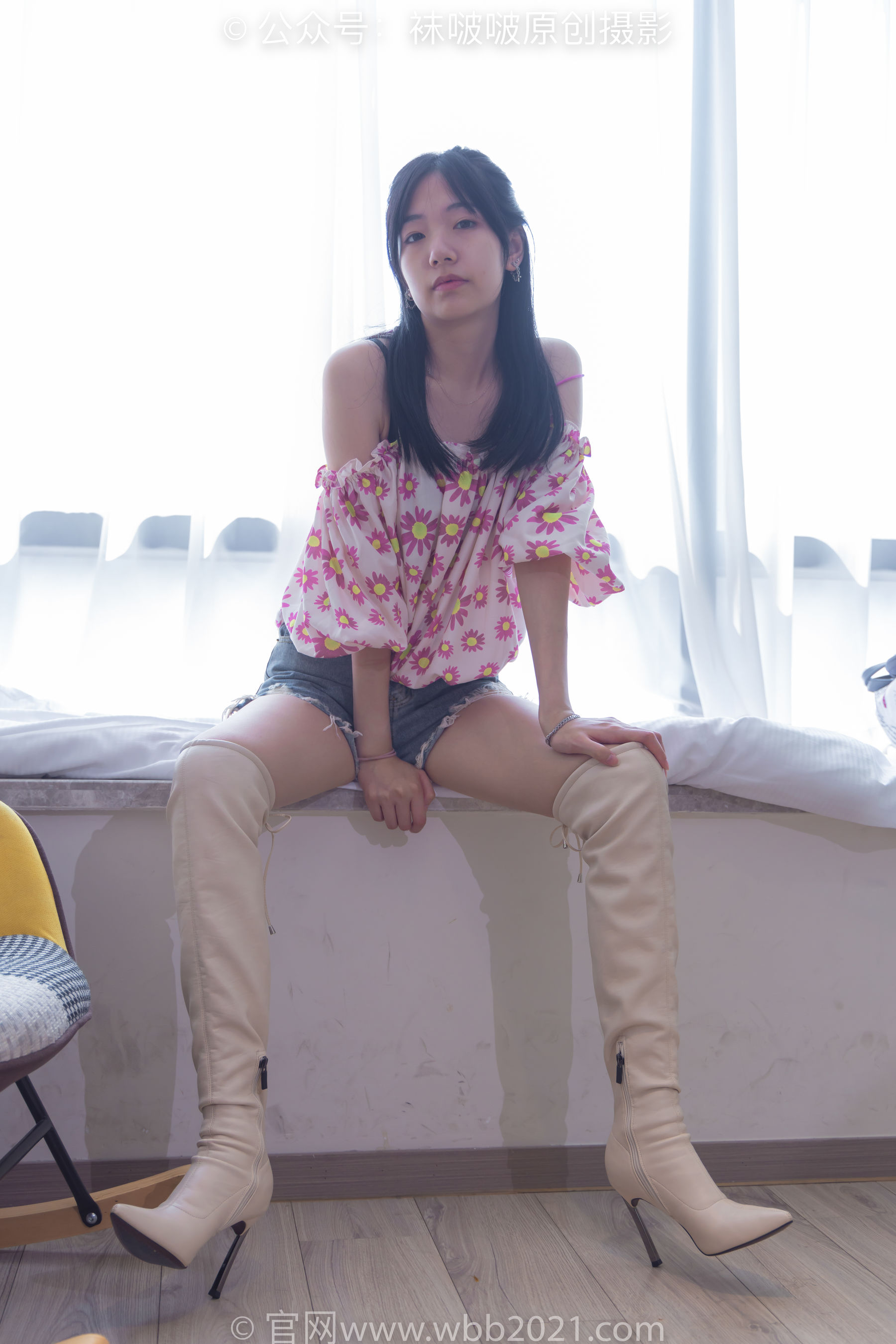 BoBoSocks袜啵啵 No.308 小甜豆 -长靴、白棉袜、裸足