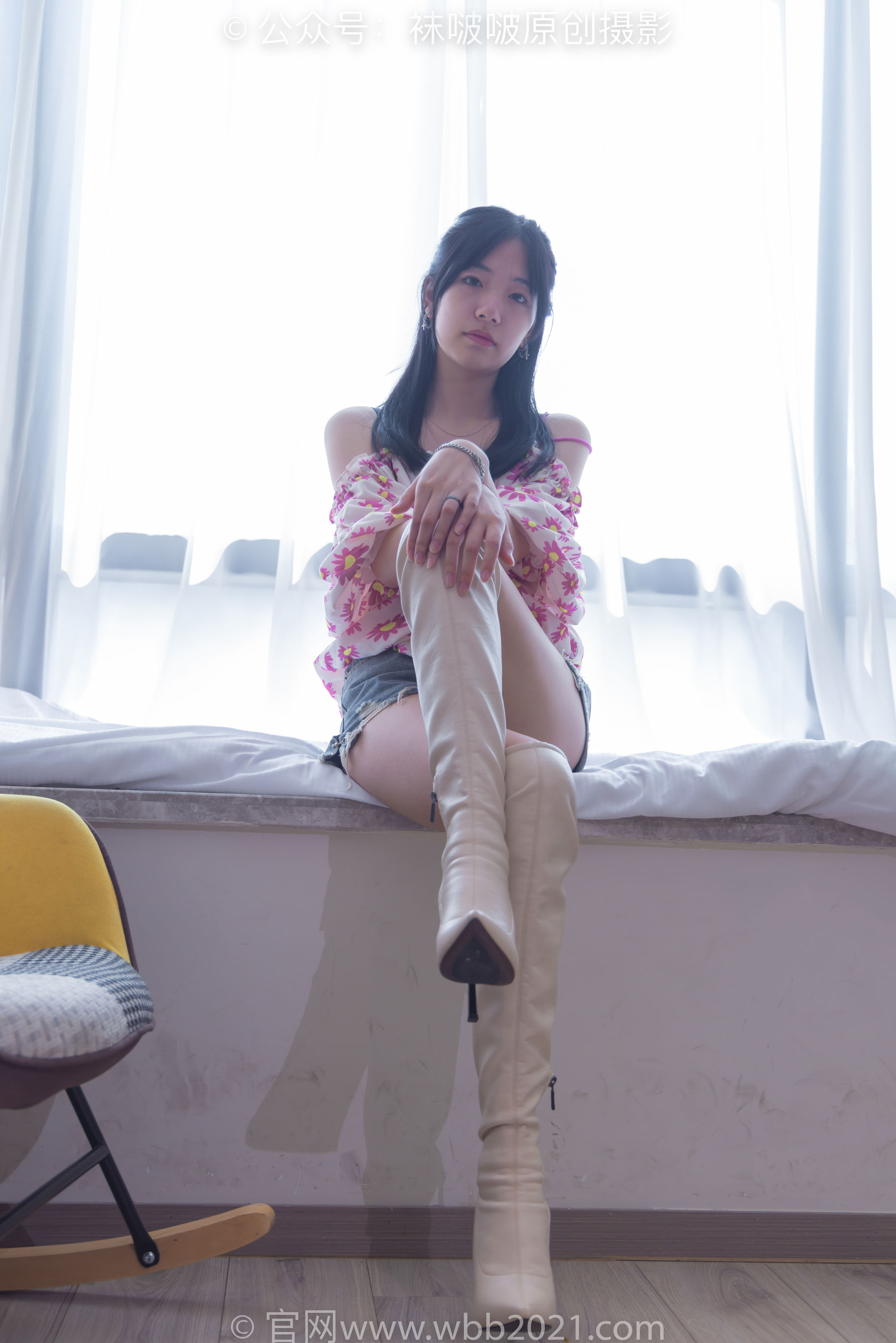 BoBoSocks袜啵啵 No.308 小甜豆 -长靴、白棉袜、裸足