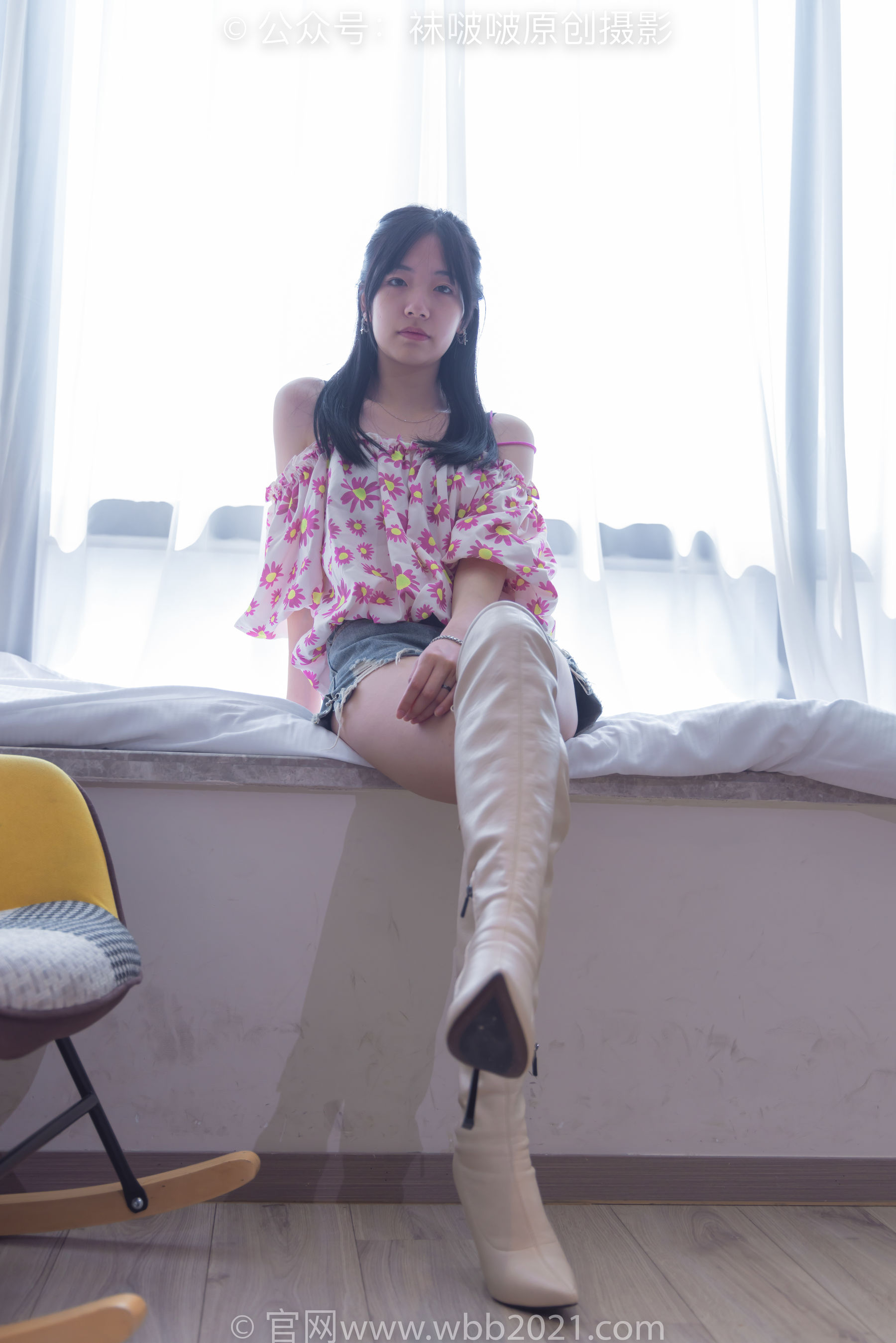 BoBoSocks袜啵啵 No.308 小甜豆 -长靴、白棉袜、裸足