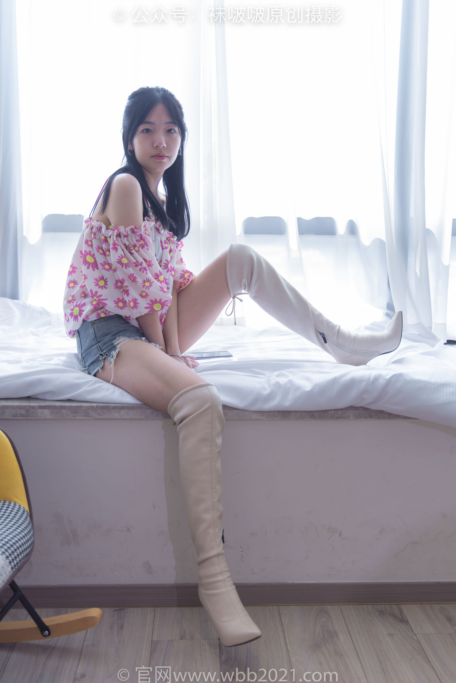BoBoSocks袜啵啵 No.308 小甜豆 -长靴、白棉袜、裸足
