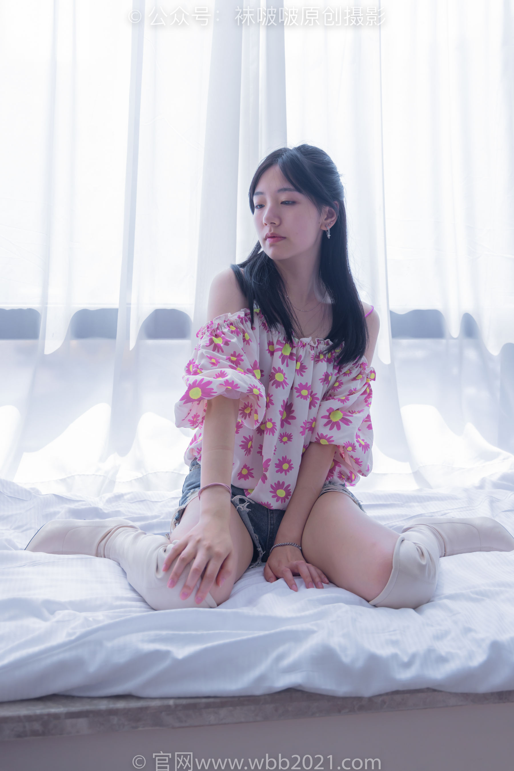 BoBoSocks袜啵啵 No.308 小甜豆 -长靴、白棉袜、裸足