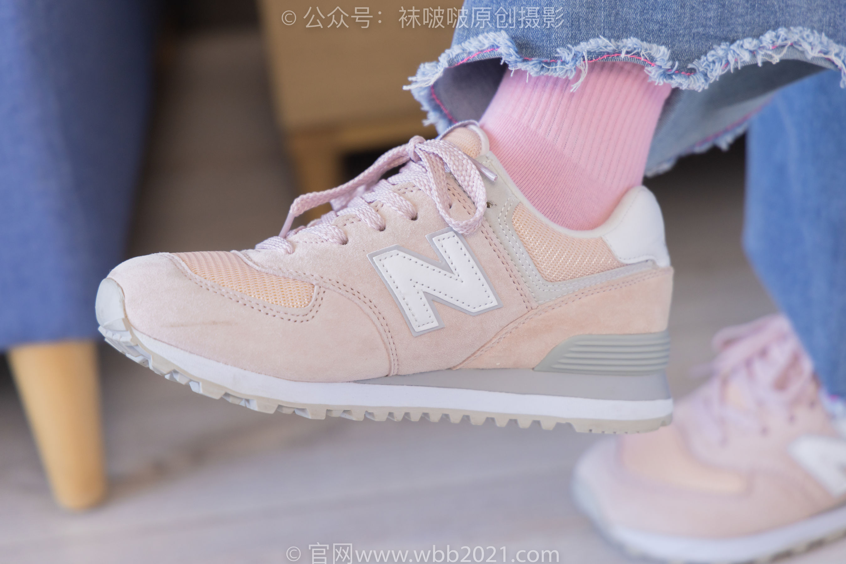 BoBoSocks袜啵啵 No.317 小甜豆 -运动鞋、可拆卸牛仔裤、粉色棉袜、黑丝、裤里丝