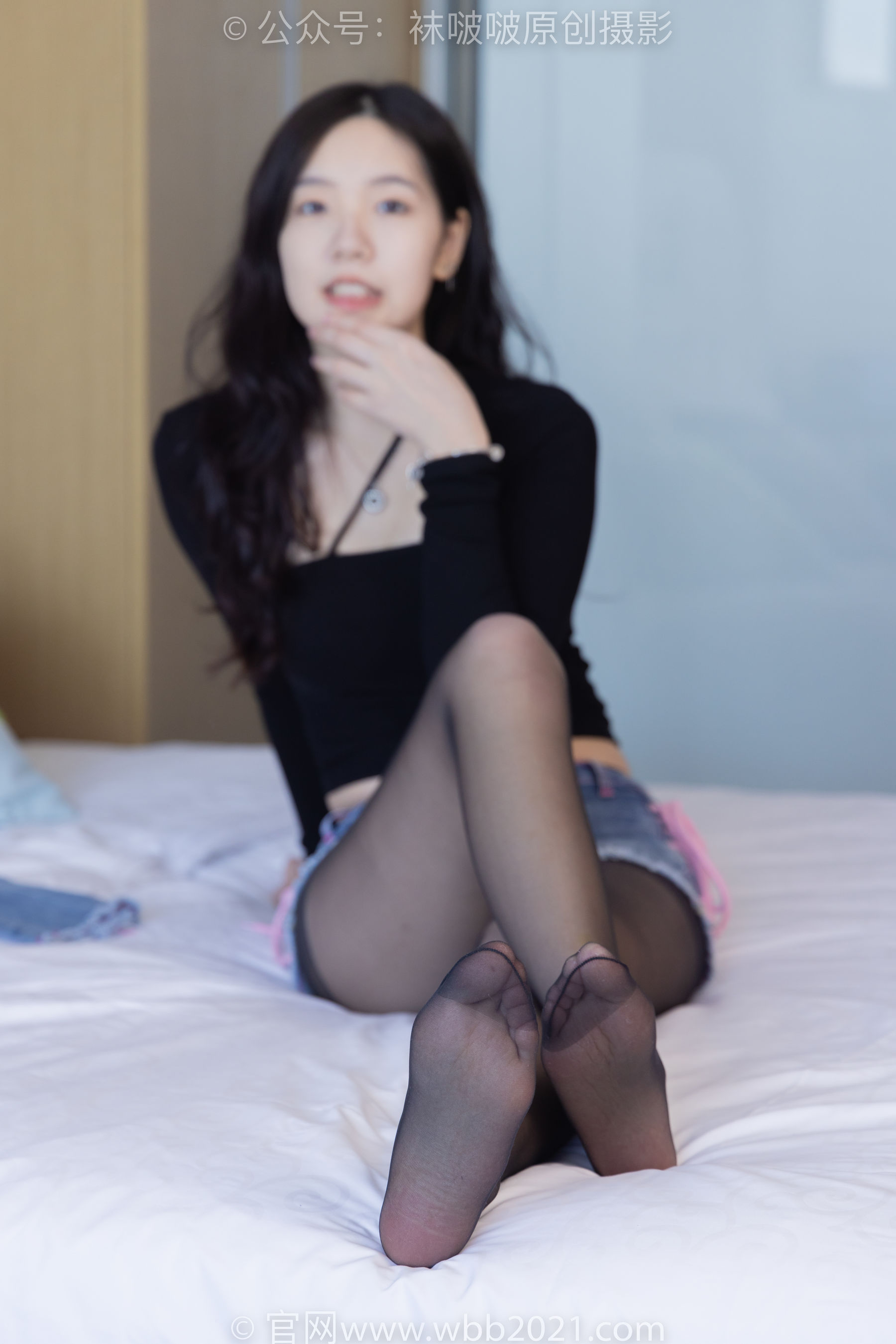 BoBoSocks袜啵啵 No.317 小甜豆 -运动鞋、可拆卸牛仔裤、粉色棉袜、黑丝、裤里丝